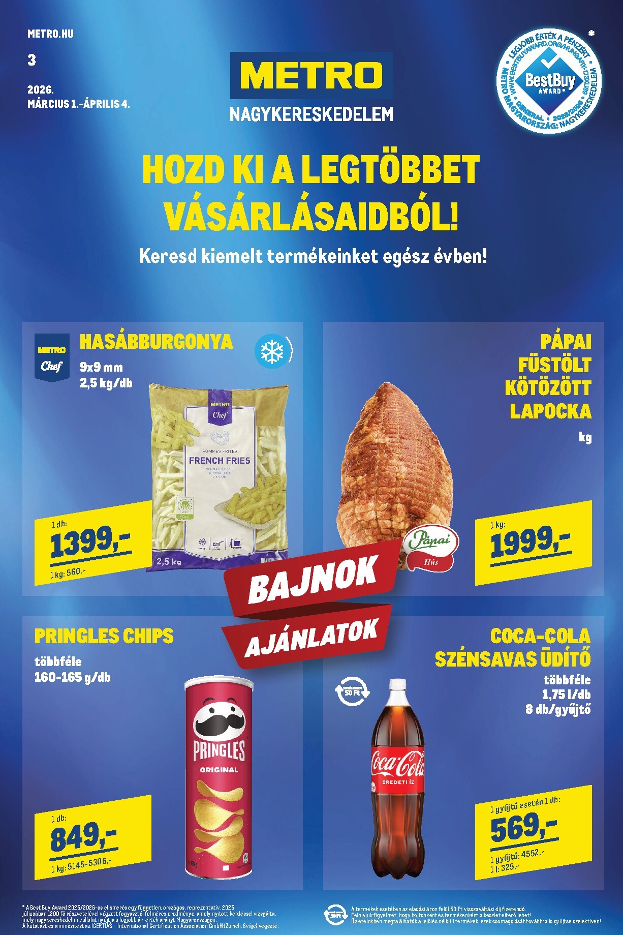 metro - Metro - Élelmiszer és Szezonális Ajánlataink Kiskereskedőknek akciós újság, érvényes 2026.03.01. - 2026.04.04.