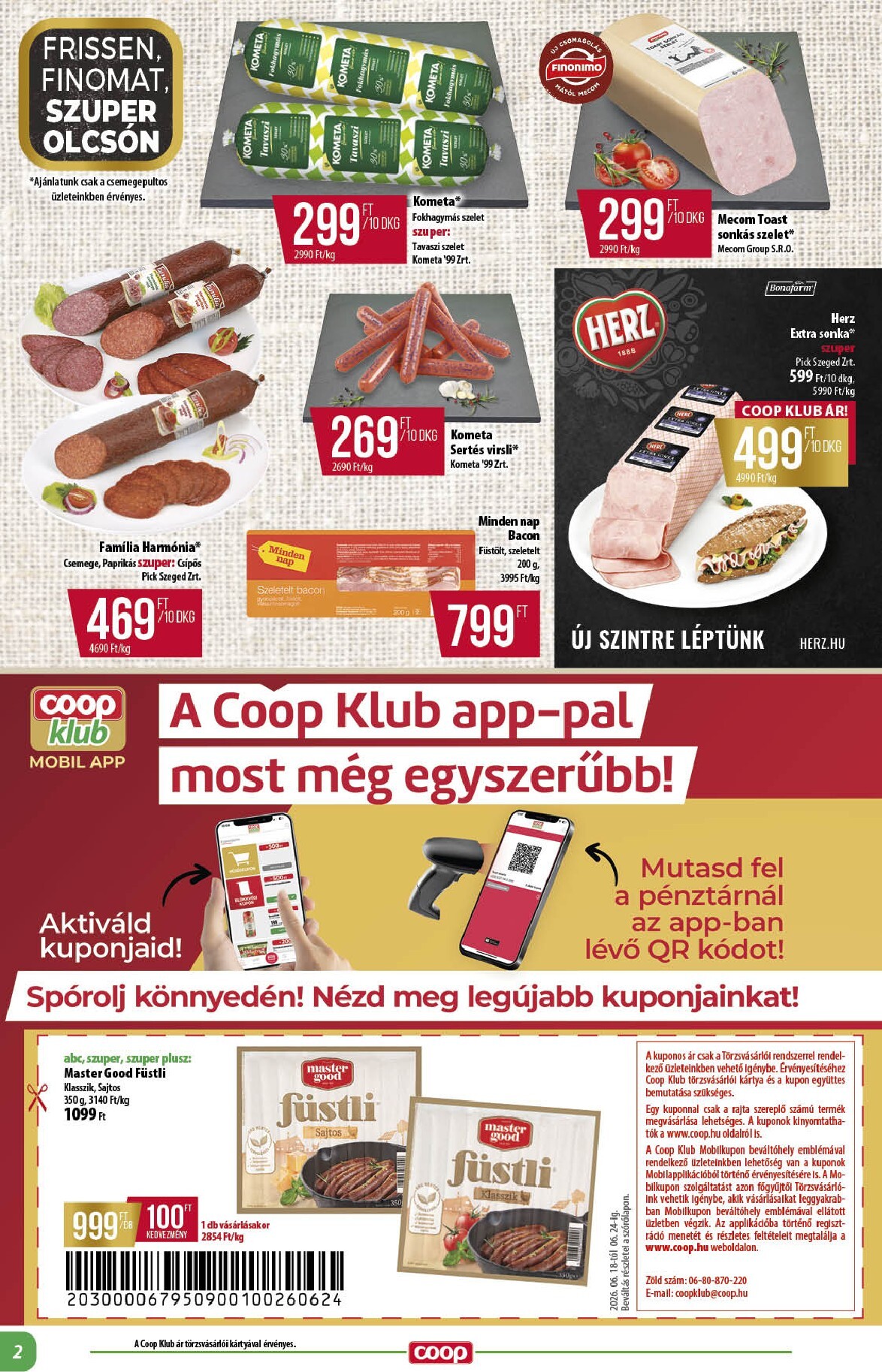 coop - Aktuális Coop - Alföld szórólap érvényes csütörtöktől 2026.06.18.-től szerdától 2026.06.24.-ig - page: 2