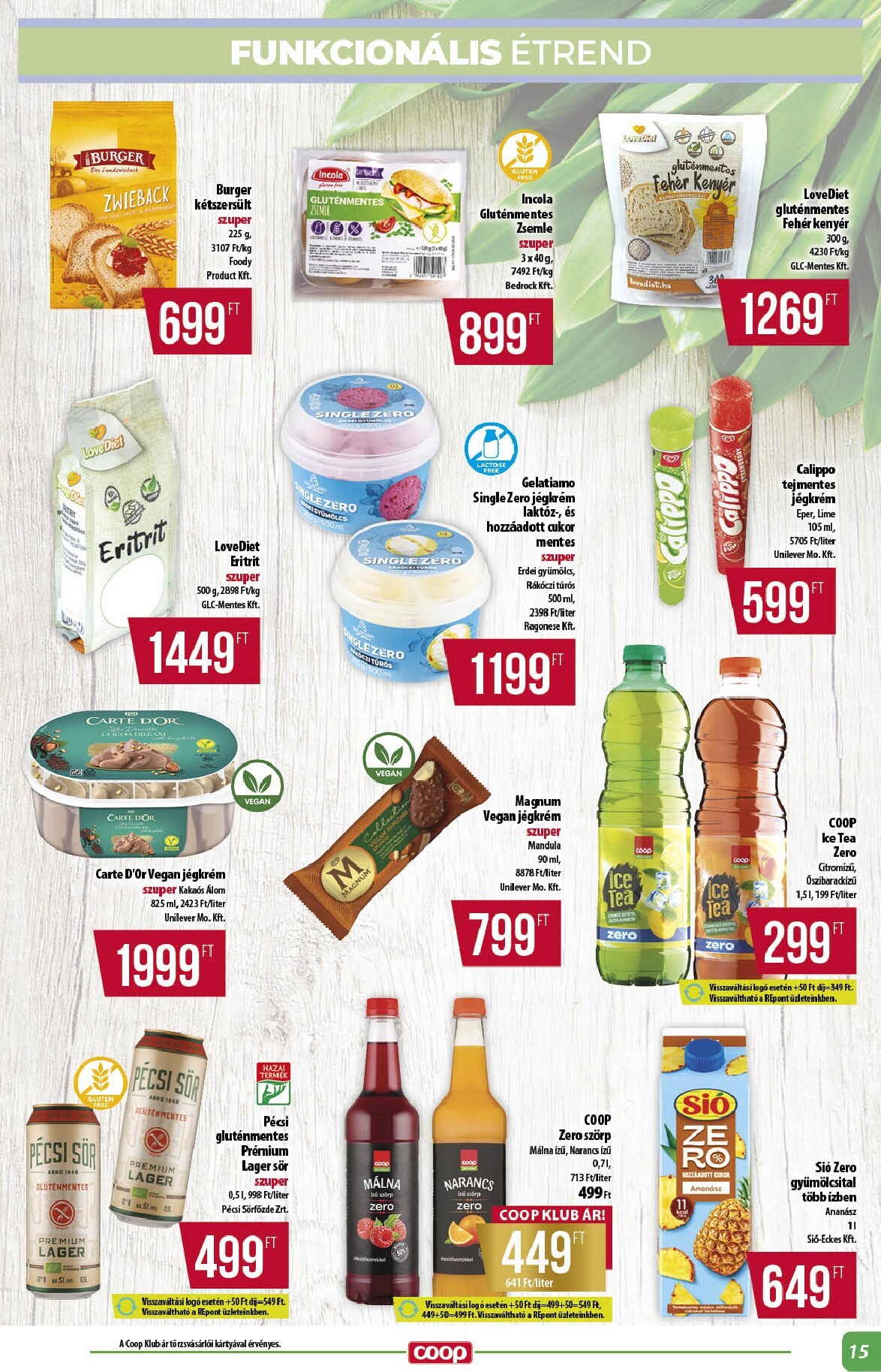 coop - Aktuális Coop - Alföld szórólap érvényes csütörtöktől 2026.06.18.-től szerdától 2026.06.24.-ig - page: 15