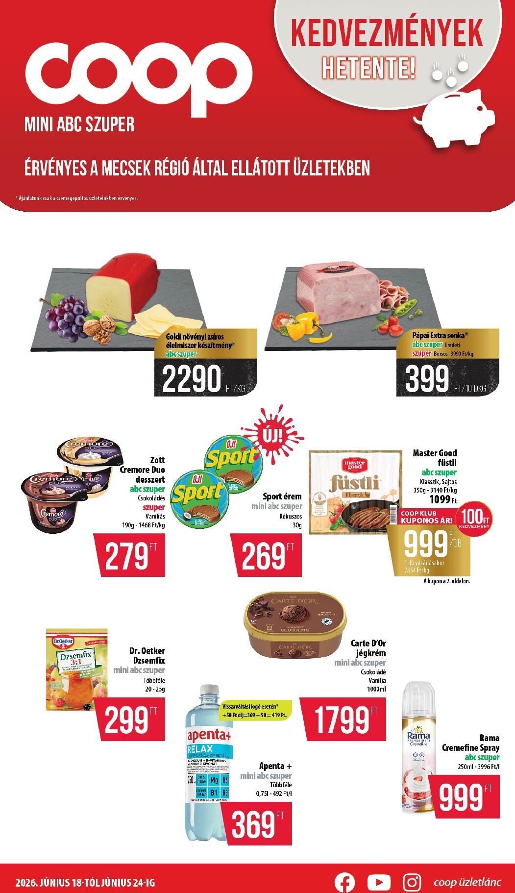 coop - Aktuális Coop - Mini Abc Szuper Mecsek szórólap érvényes csütörtöktől 2026.06.18.-től szerdától 2026.06.24.-ig