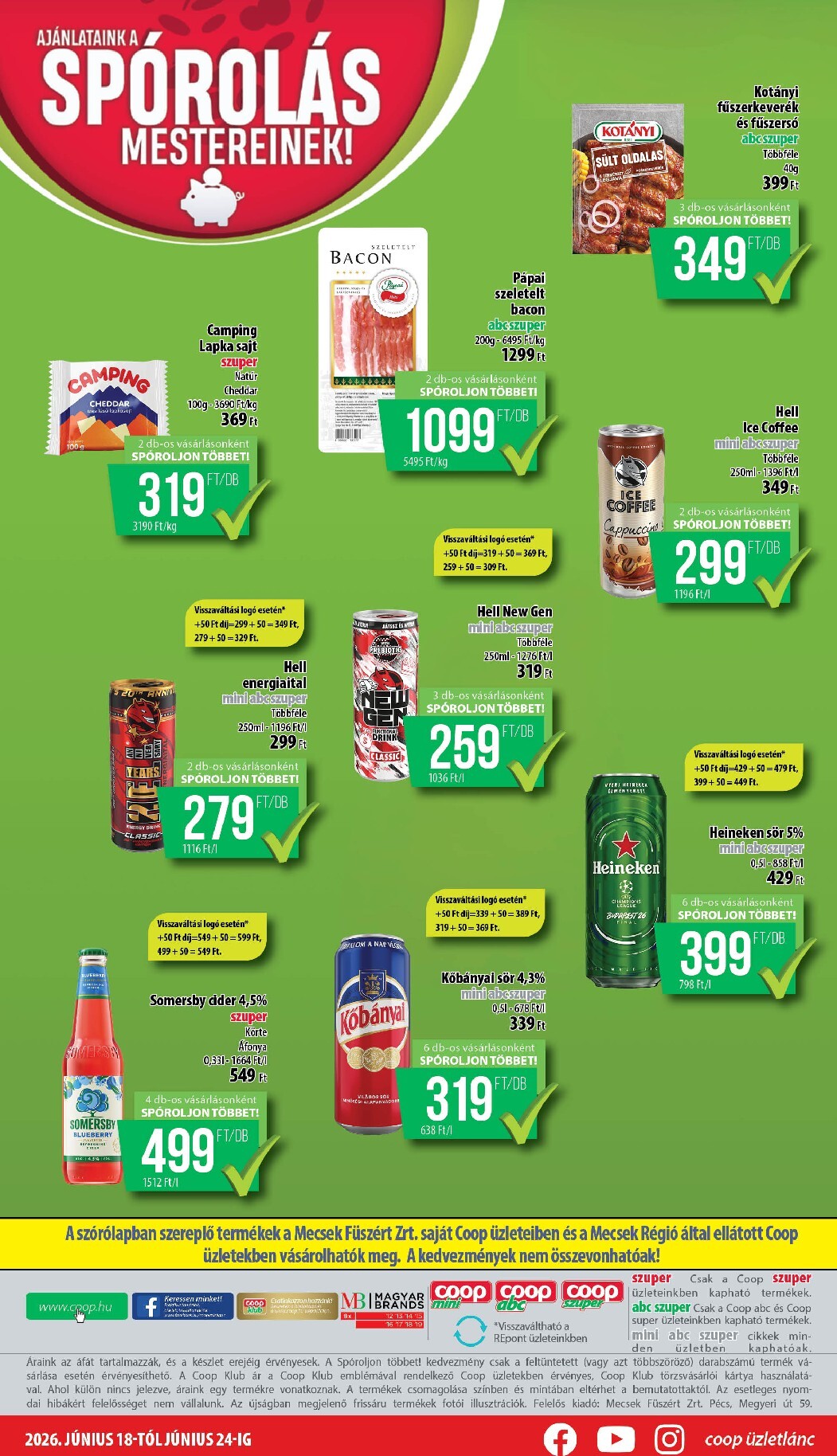 coop - Aktuális Coop - Mini Abc Szuper Mecsek szórólap érvényes csütörtöktől 2026.06.18.-től szerdától 2026.06.24.-ig - page: 8