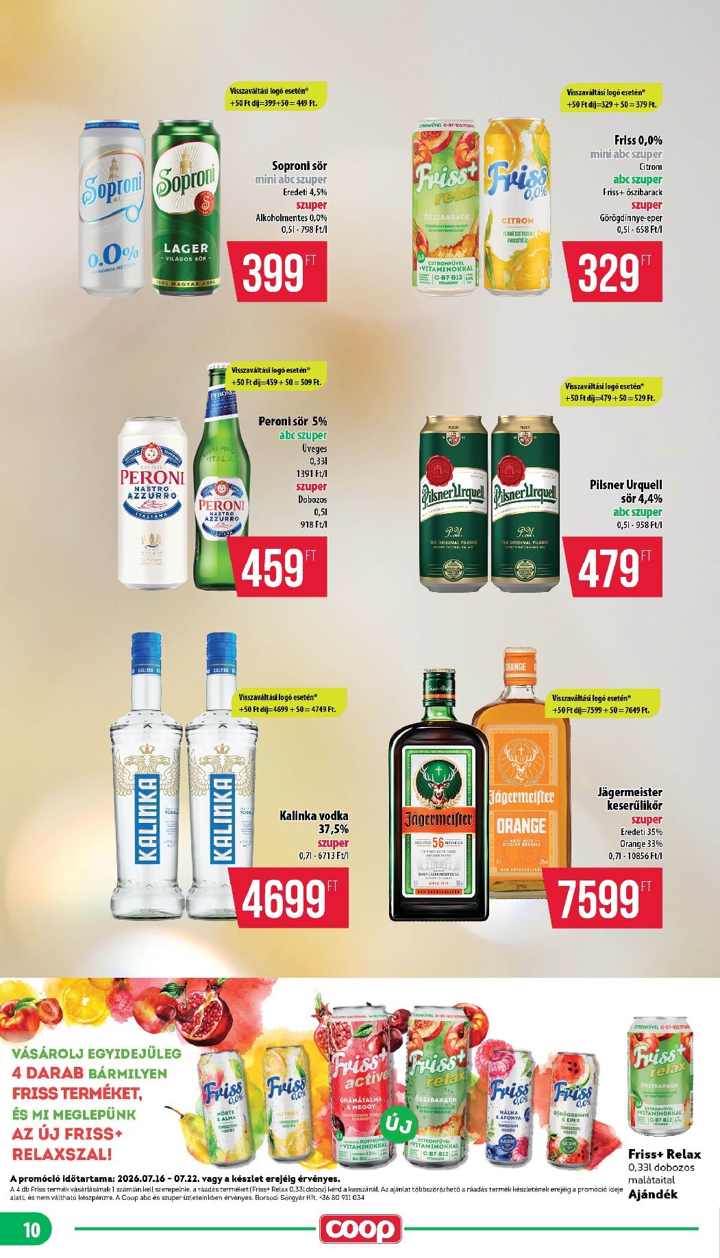 coop - Aktuális Coop - mini abc szuper szórólap érvényes csütörtöktől 2026.07.16.-től szerdától 2026.07.22.-ig - page: 10