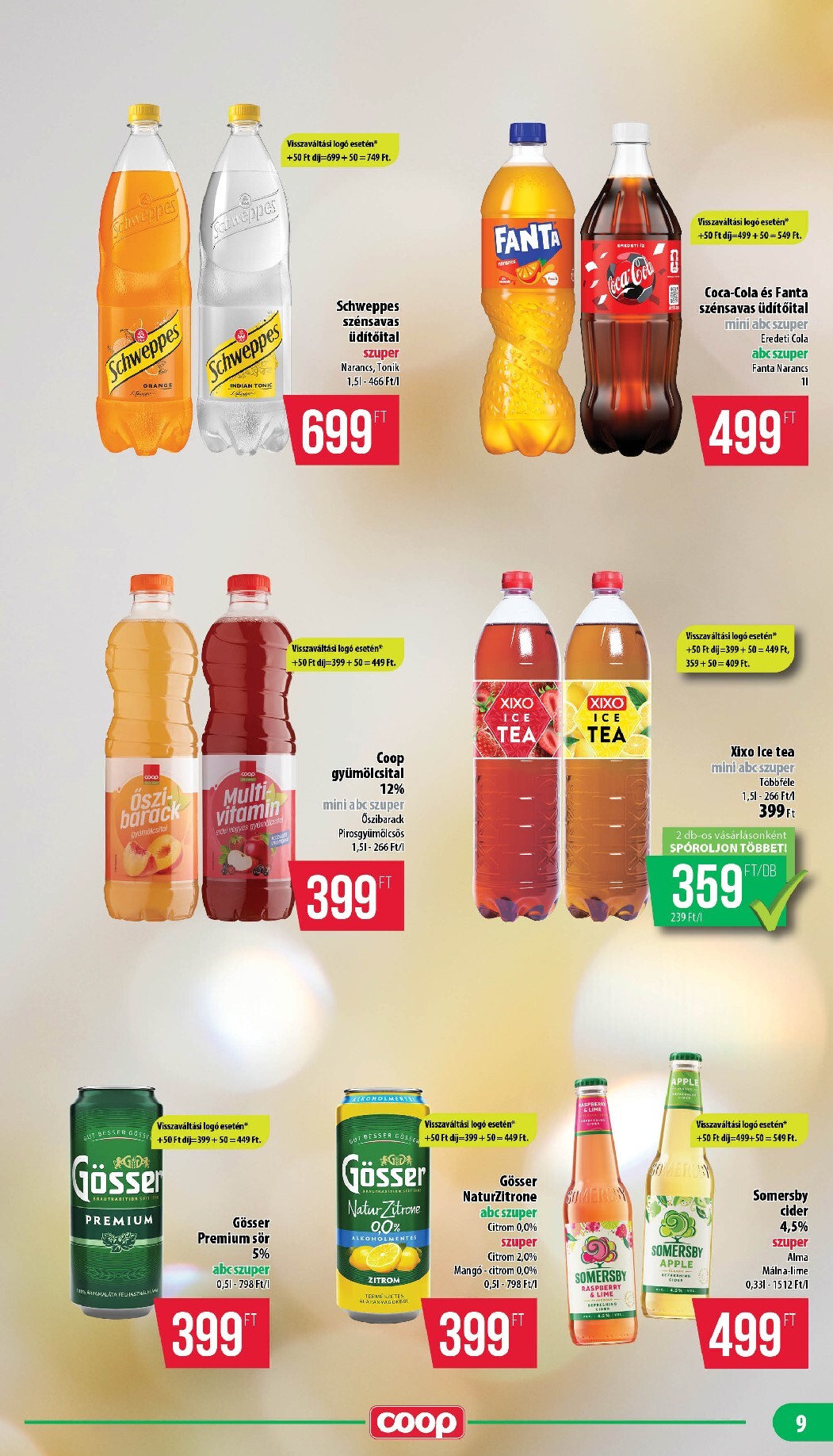coop - Aktuális Coop - mini abc szuper szórólap érvényes csütörtöktől 2026.07.16.-től szerdától 2026.07.22.-ig - page: 9