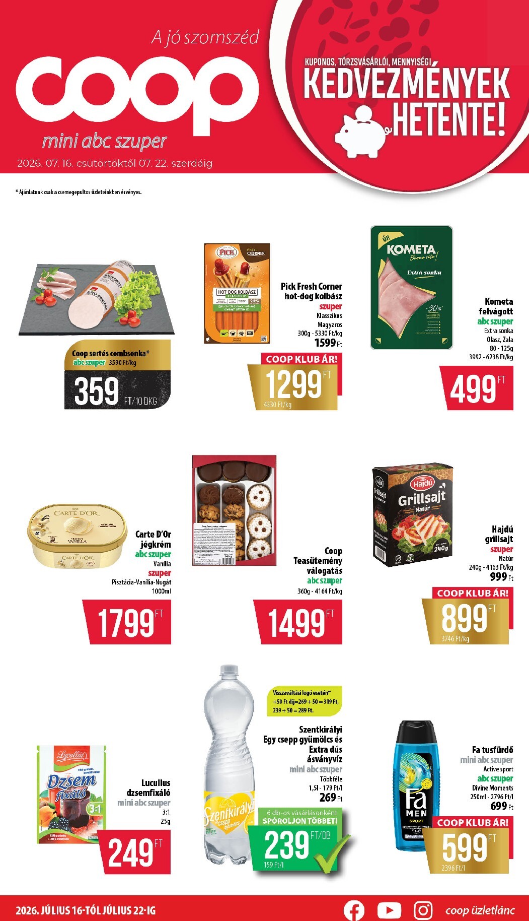 coop - Aktuális Coop - mini abc szuper szórólap érvényes csütörtöktől 2026.07.16.-től szerdától 2026.07.22.-ig