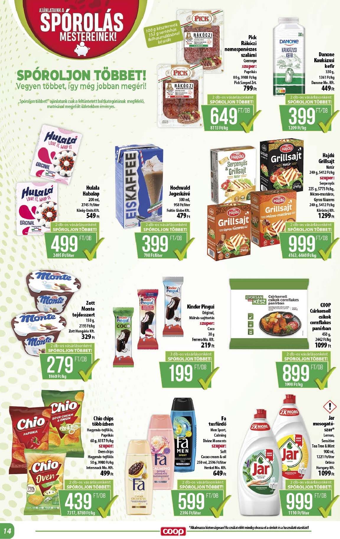 coop - A jövőbeli Coop - Alföld akciós újság csütörtöktől 2026.07.23.-tól szerdától 2026.07.29.-ig érvényes. - page: 14