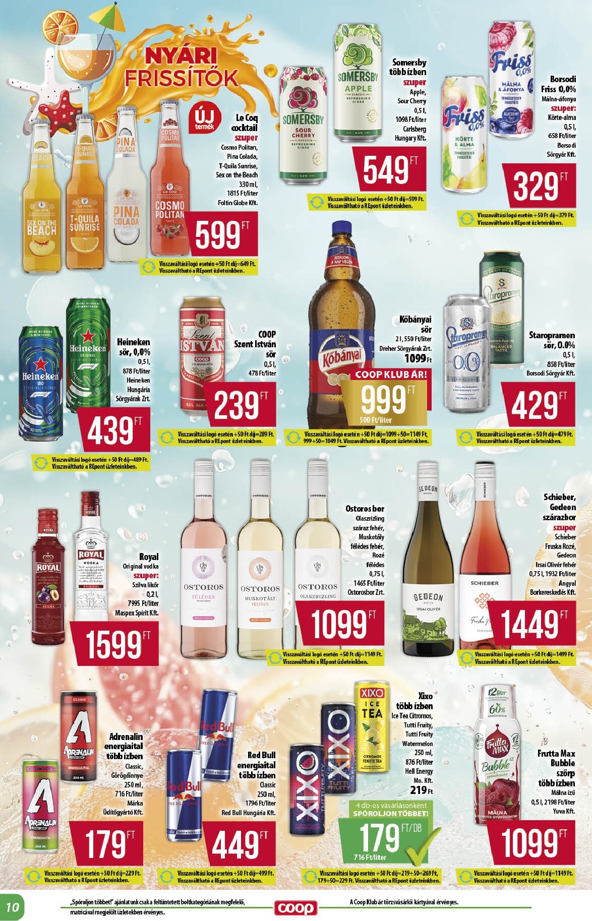 coop - A jövőbeli Coop - Alföld akciós újság csütörtöktől 2026.07.23.-tól szerdától 2026.07.29.-ig érvényes. - page: 10