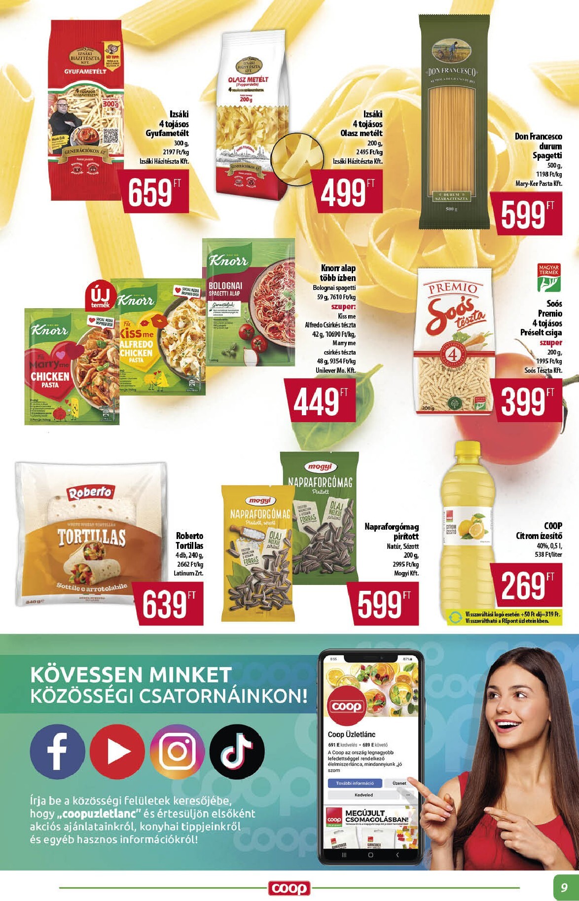 coop - A jövőbeli Coop - Alföld akciós újság csütörtöktől 2026.07.23.-tól szerdától 2026.07.29.-ig érvényes. - page: 9