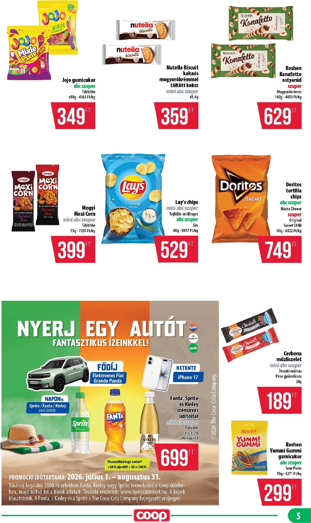 coop - A jövőbeli Coop - Nyírzem/Szabolcs Coop akciós újság csütörtöktől 2026.07.23.-tól szerdától 2026.07.29.-ig érvényes. - page: 5