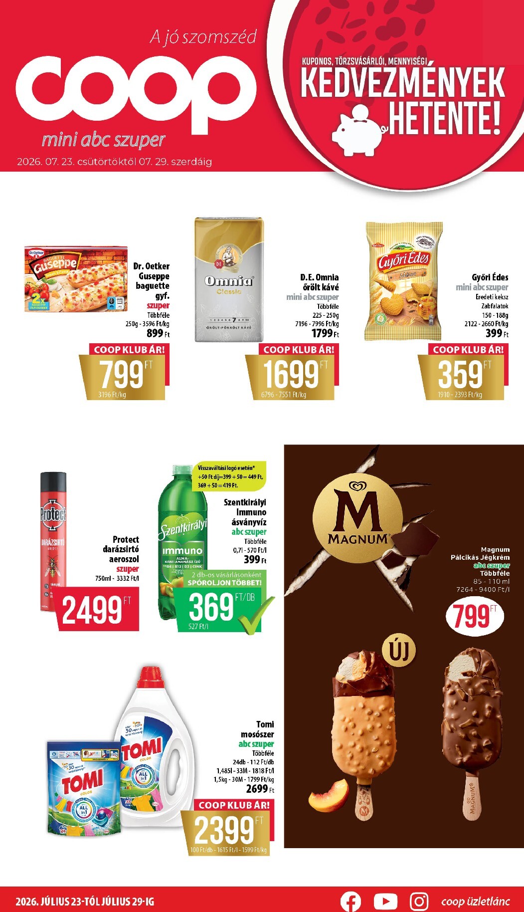 coop - A jövőbeli Coop - Nyírzem/Szabolcs Coop akciós újság csütörtöktől 2026.07.23.-tól szerdától 2026.07.29.-ig érvényes.