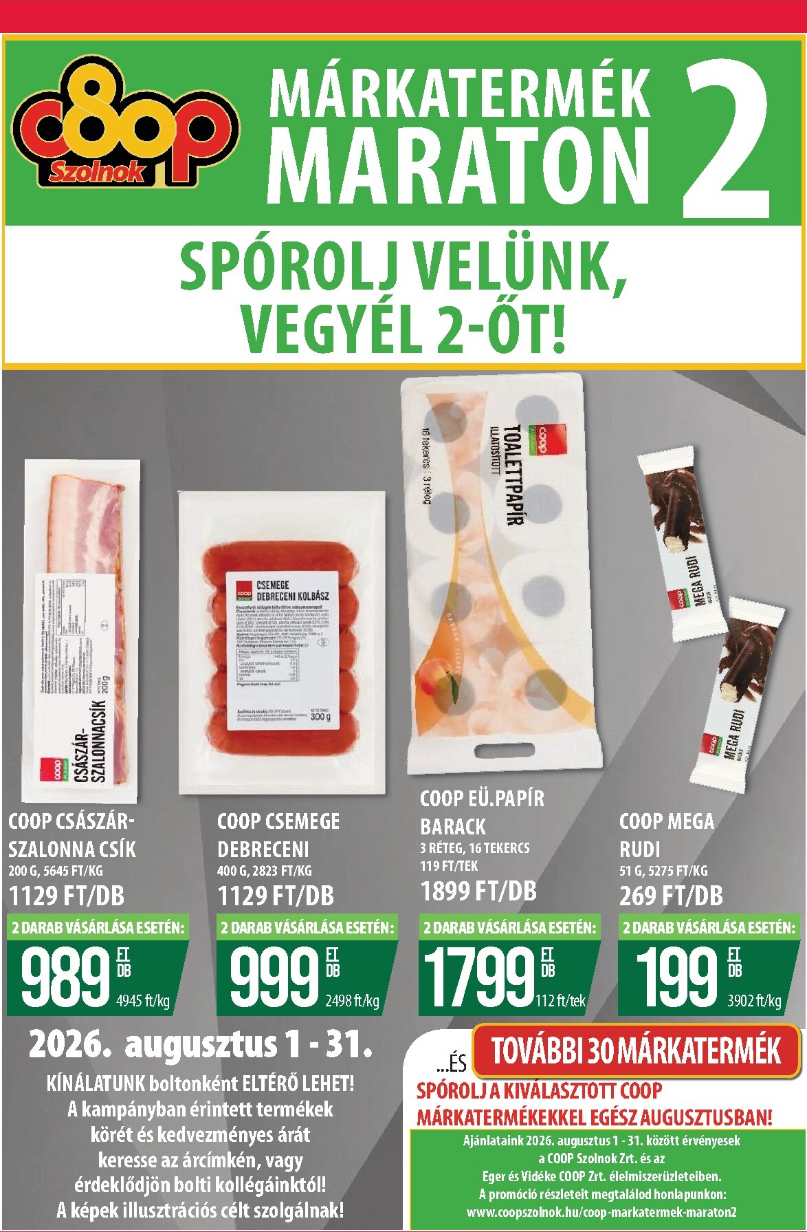 coop - A jövőbeli Coop - Szolnok/Eger és Vidéke akciós újság csütörtöktől 2026.08.06.-tól szerdától 2026.08.12.-ig érvényes. - page: 8