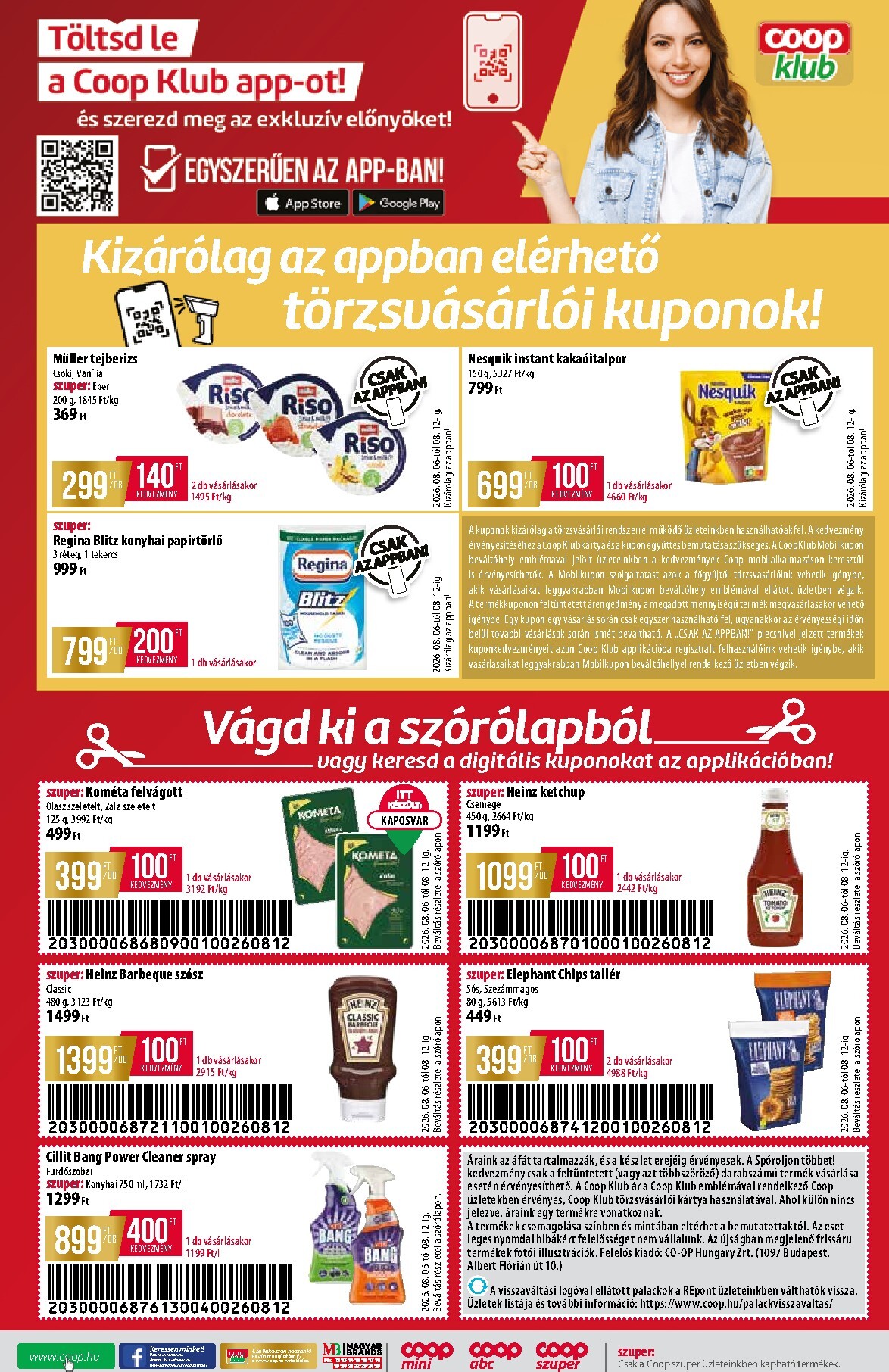 coop - A jövőbeli Coop - Abc-Szuper akciós újság csütörtöktől 2026.08.06.-tól szerdától 2026.08.12.-ig érvényes. - page: 12