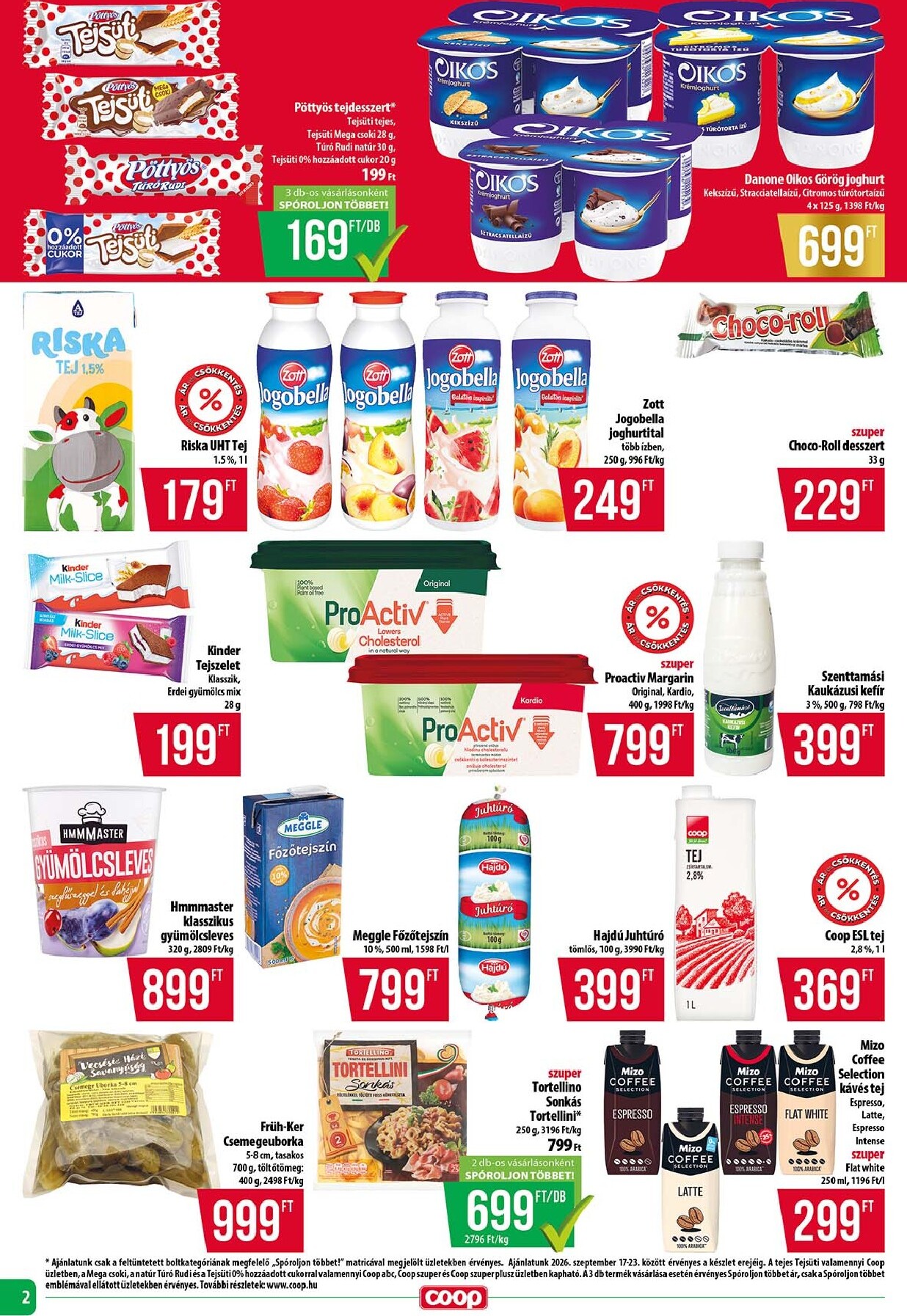 coop - A jövőbeli Coop - Tisza - Abc-Szuper akciós újság csütörtöktől 2026.09.17.-tól szerdától 2026.09.23.-ig érvényes. - page: 2