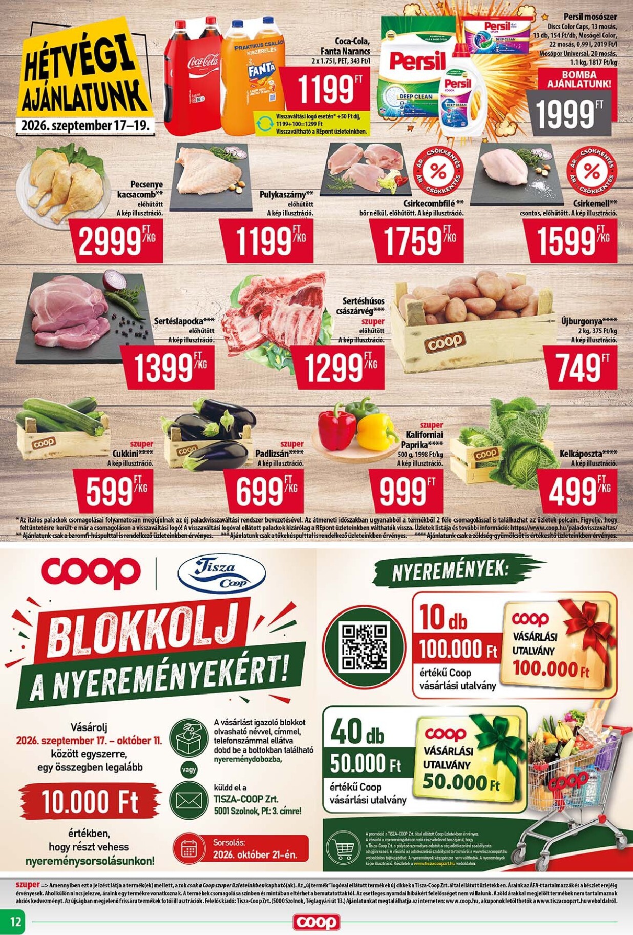 coop - A jövőbeli Coop - Tisza - Abc-Szuper akciós újság csütörtöktől 2026.09.17.-tól szerdától 2026.09.23.-ig érvényes. - page: 12