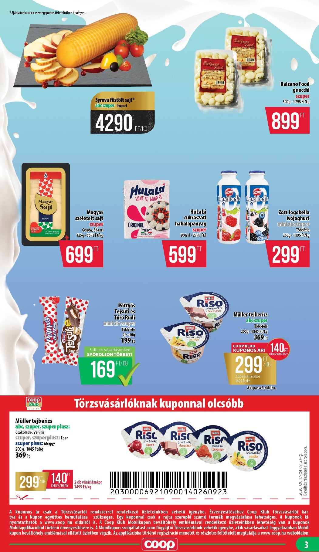 coop - A jövőbeli Coop - Nyírzem/Szabolcs akciós újság csütörtöktől 2026.09.17.-tól szerdától 2026.09.23.-ig érvényes. - page: 3