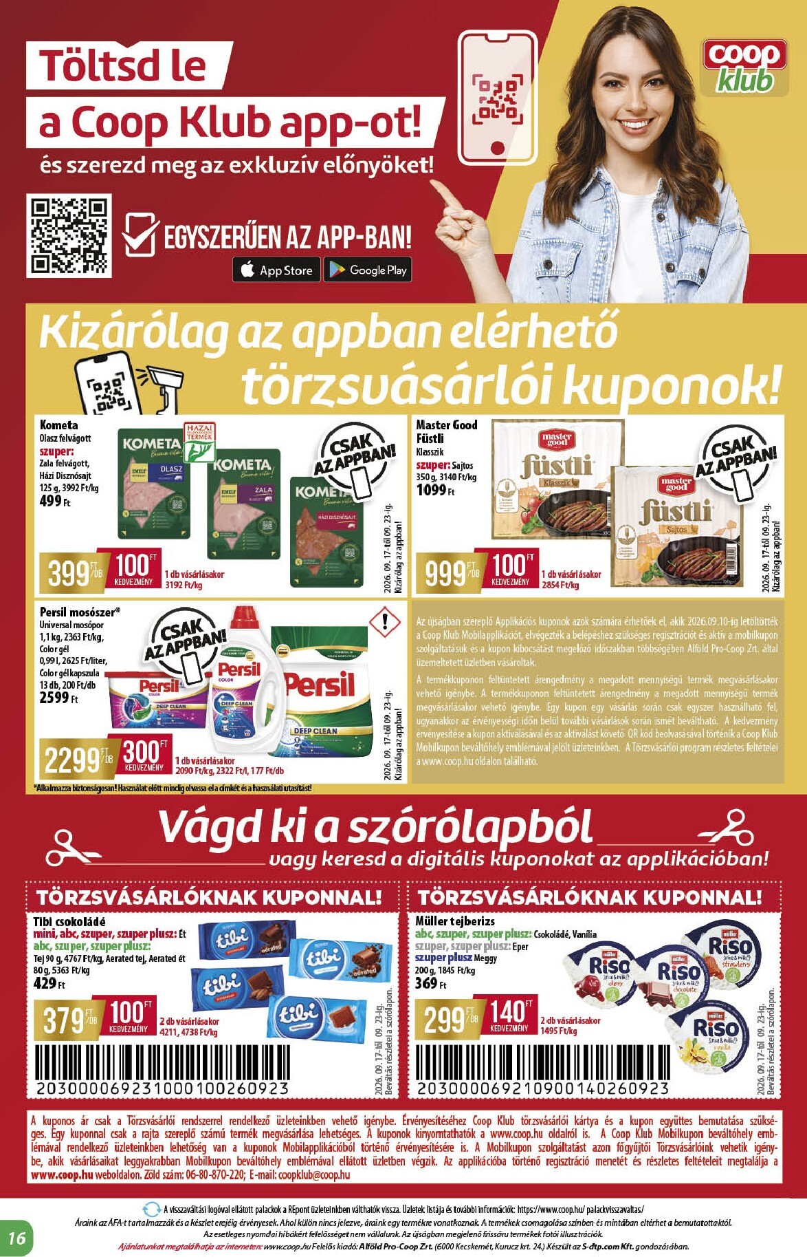 coop - A jövőbeli Coop - Abc Szuper Alföld akciós újság csütörtöktől 2026.09.17.-tól szerdától 2026.09.23.-ig érvényes. - page: 16