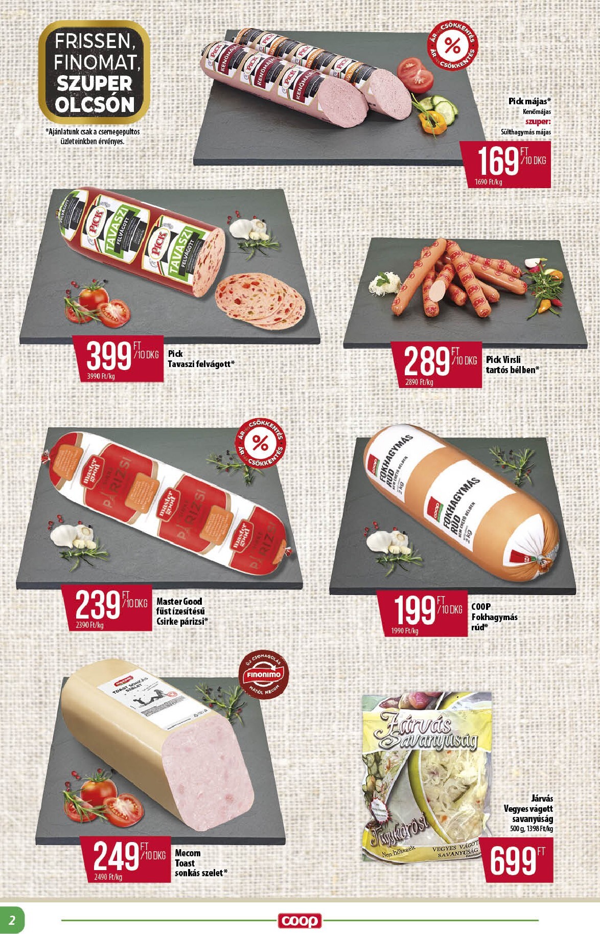 coop - A jövőbeli Coop - Abc Szuper Alföld akciós újság csütörtöktől 2026.09.17.-tól szerdától 2026.09.23.-ig érvényes. - page: 2