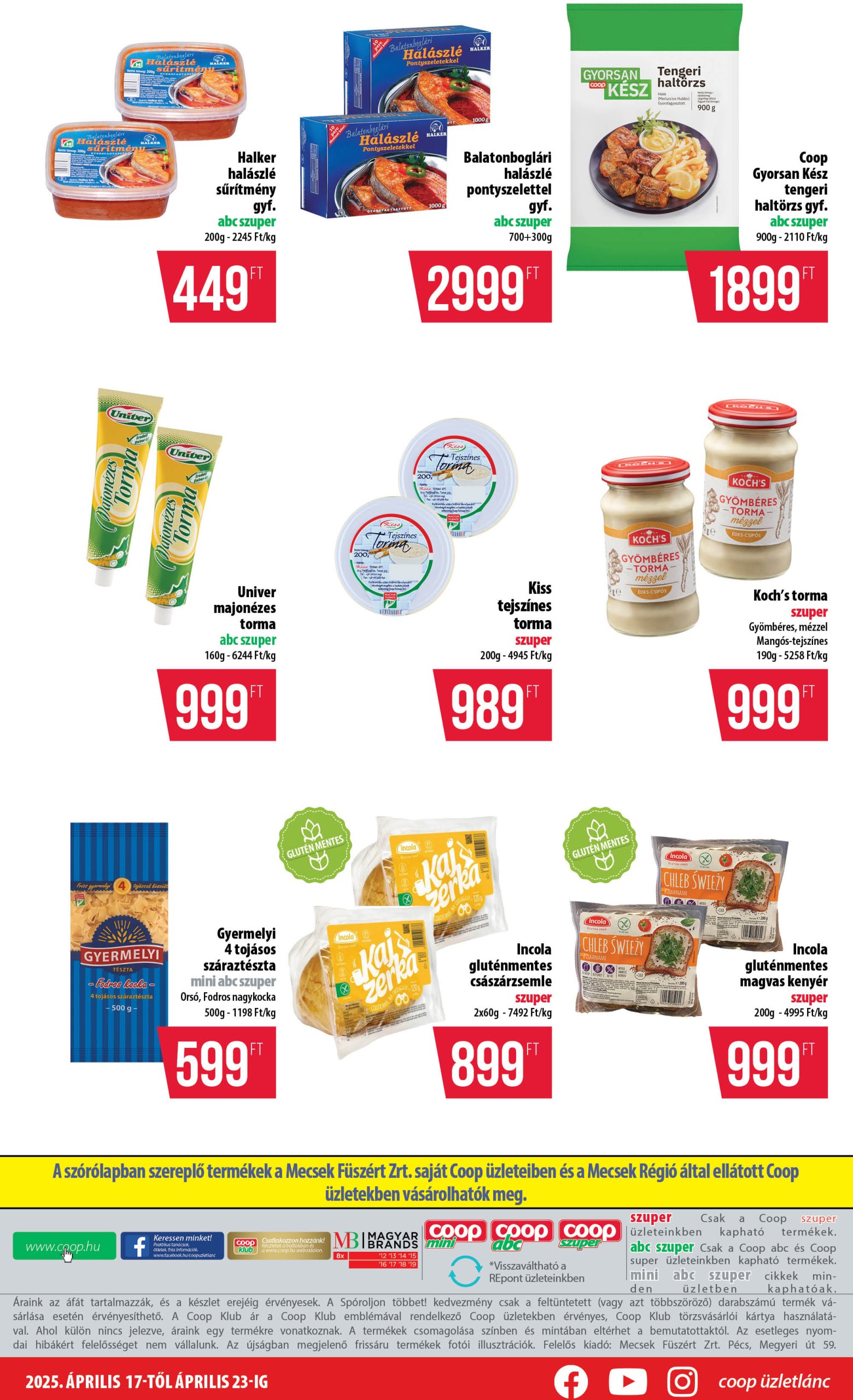 coop - Coop - Mecsek - Mini Abc Szuper akciós újság, érvényes 04.17. - 04.23. - page: 16