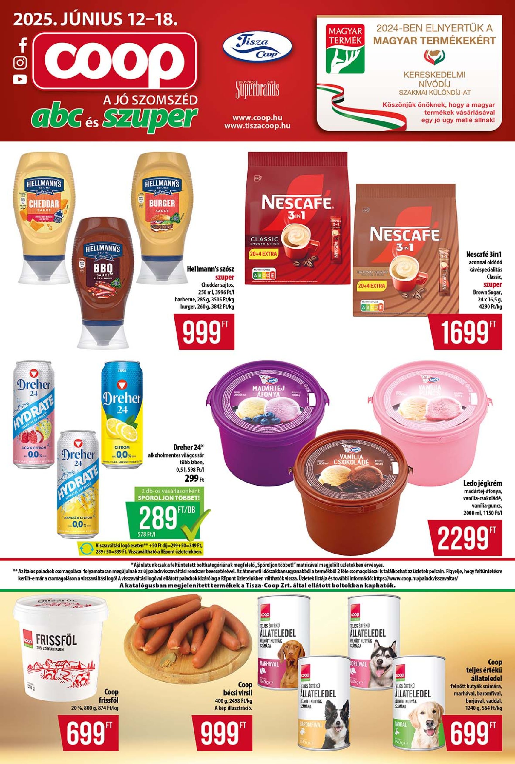 coop - Coop - Tisza - Abc-Szuper akciós újság, érvényes 06.12. - 06.18.