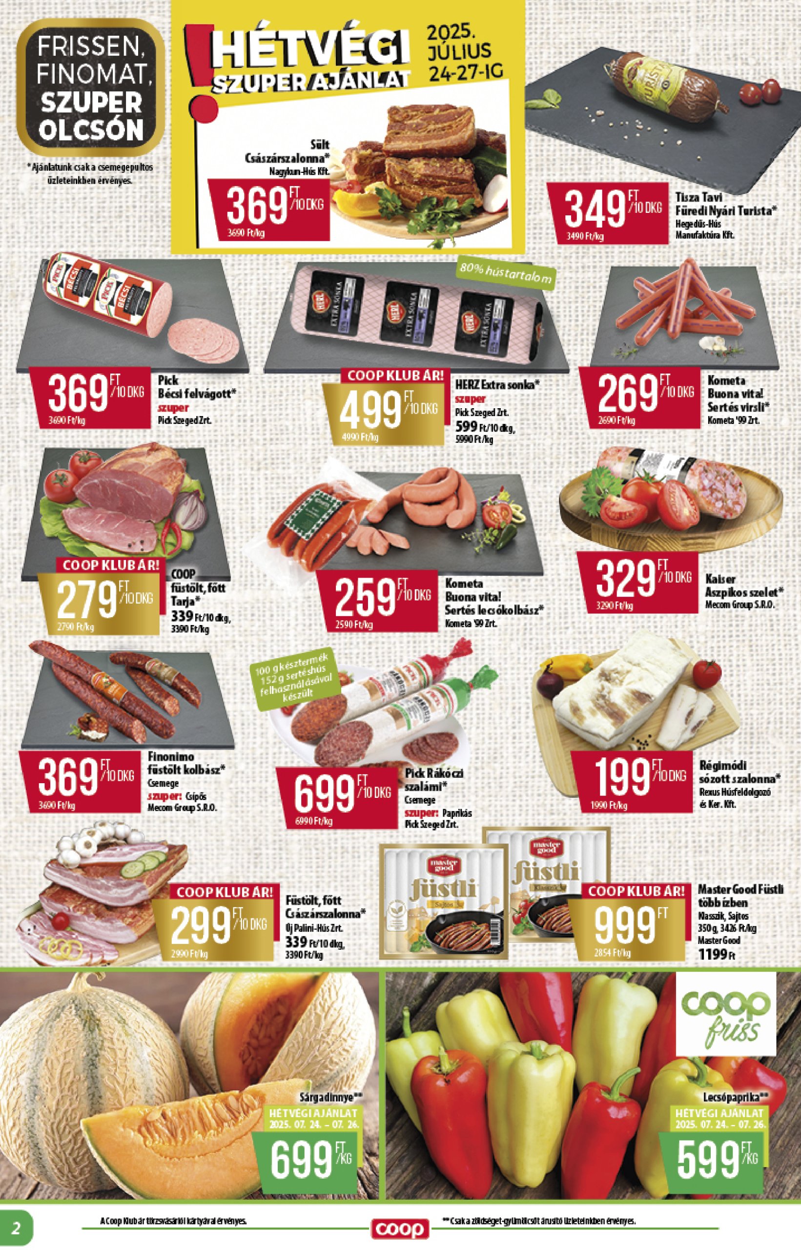 coop - Coop - Alföld akciós újság, érvényes 07.24. - 07.30. - page: 2