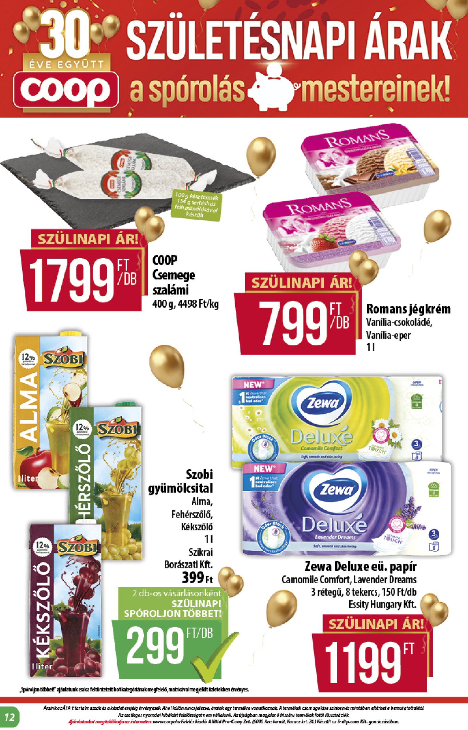 coop - Coop - Alföld akciós újság, érvényes 07.24. - 07.30. - page: 12