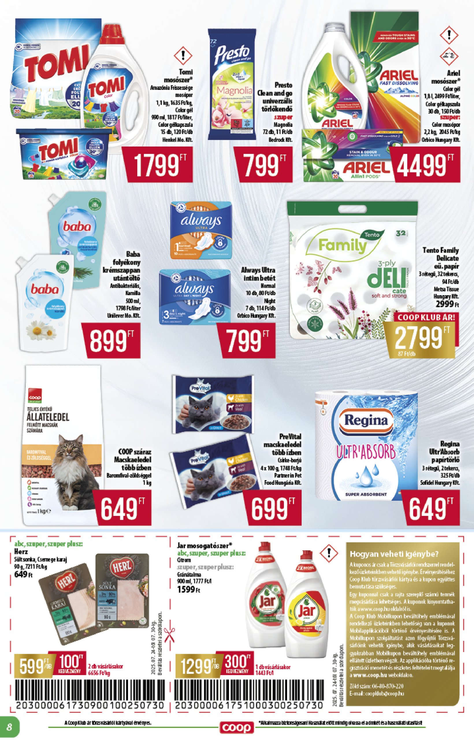 coop - Coop - Alföld akciós újság, érvényes 07.24. - 07.30. - page: 8