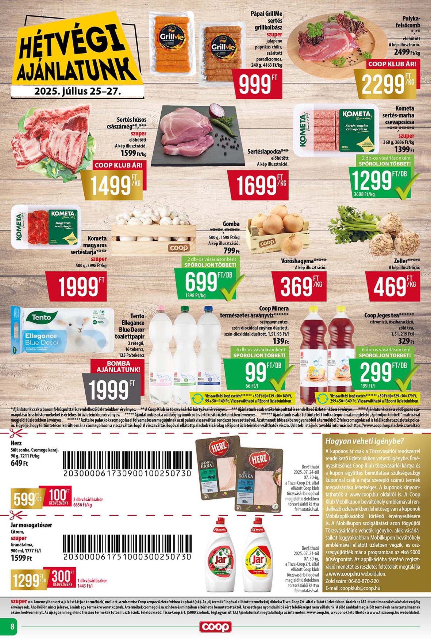 coop - Coop - Tisza - Abc-Szuper akciós újság, érvényes 07.24. - 07.30. - page: 8