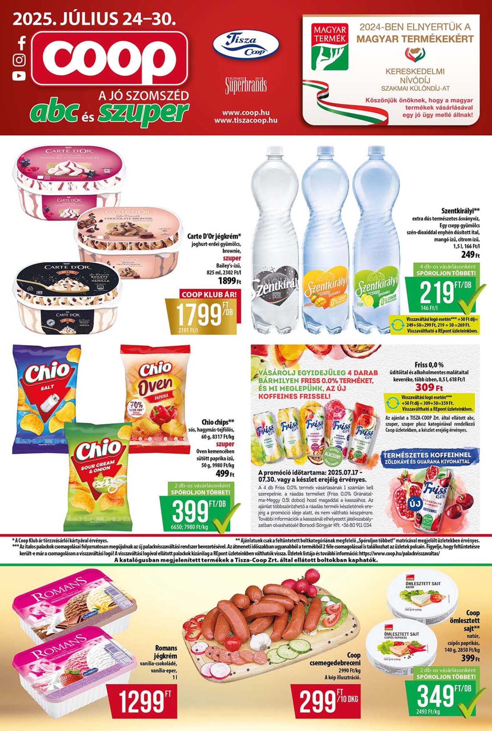 coop - Coop - Tisza - Abc-Szuper akciós újság, érvényes 07.24. - 07.30.