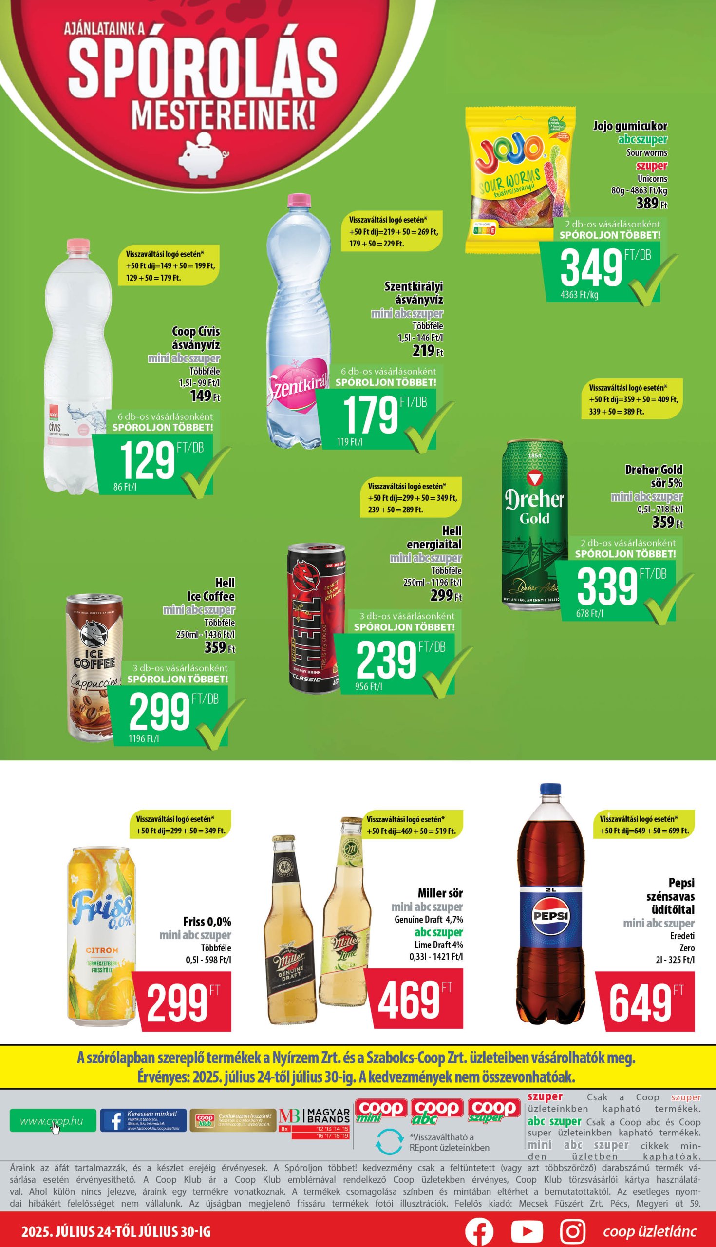 coop - Coop - Nyírzem/Szabolcs Coop akciós újság, érvényes 07.24. - 07.30. - page: 8