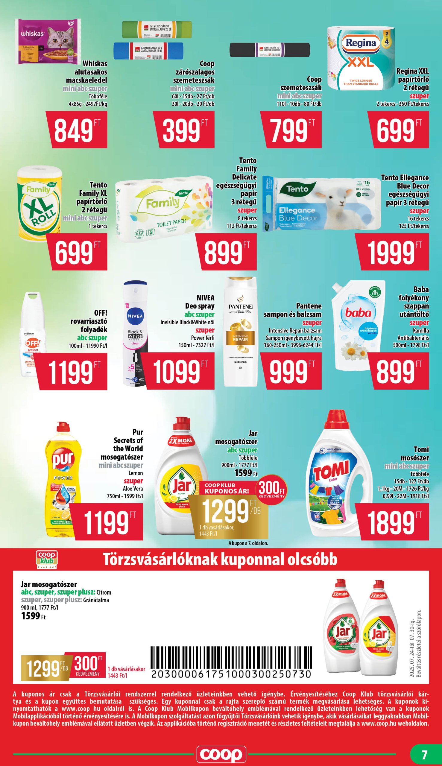 coop - Coop - Nyírzem/Szabolcs Coop akciós újság, érvényes 07.24. - 07.30. - page: 7