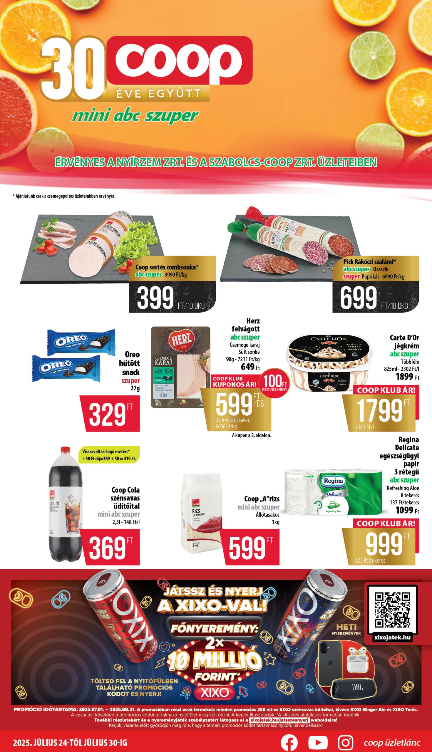 coop - Coop - Nyírzem/Szabolcs Coop akciós újság, érvényes 07.24. - 07.30. - page: 1