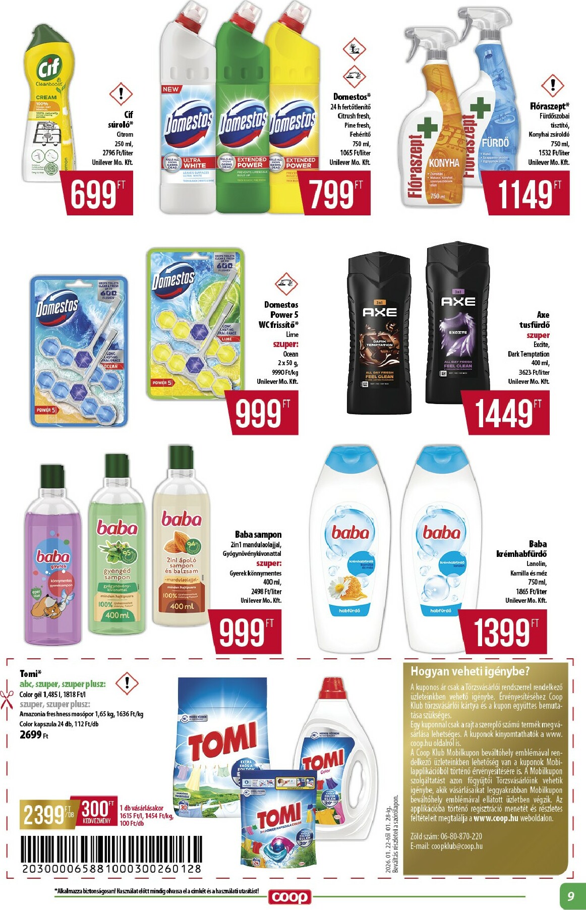 coop - Coop - Alföld akciós újság, érvényes 01.22. - 01.28. - page: 9