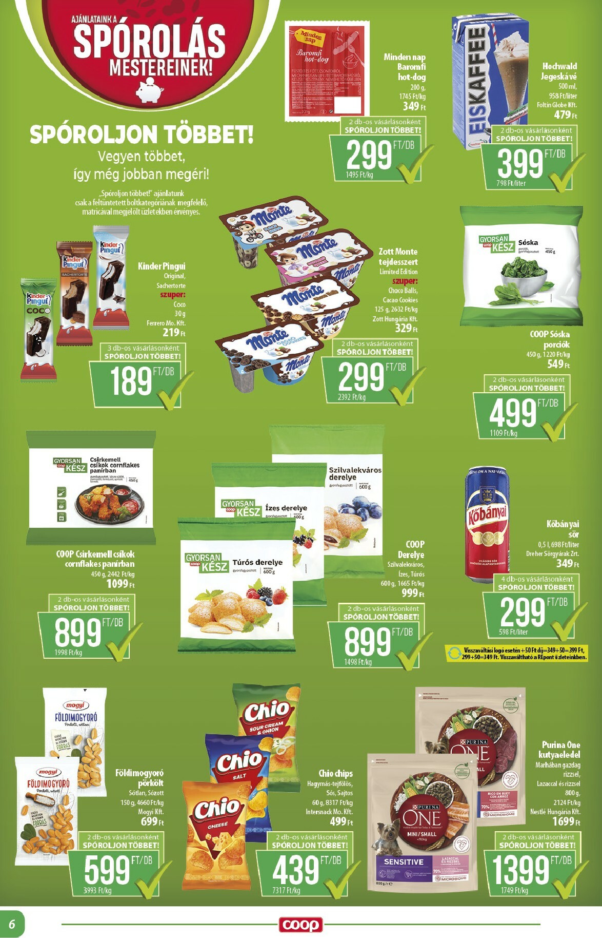 coop - Coop - Alföld akciós újság, érvényes 01.22. - 01.28. - page: 6