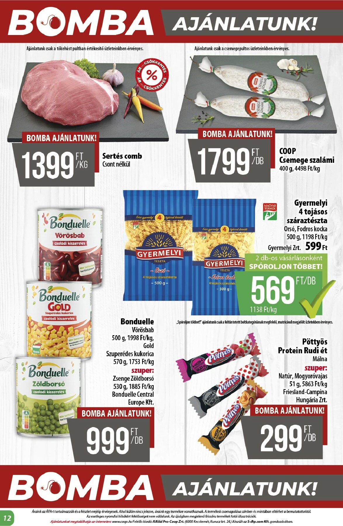 coop - Coop - Alföld akciós újság, érvényes 01.22. - 01.28. - page: 12