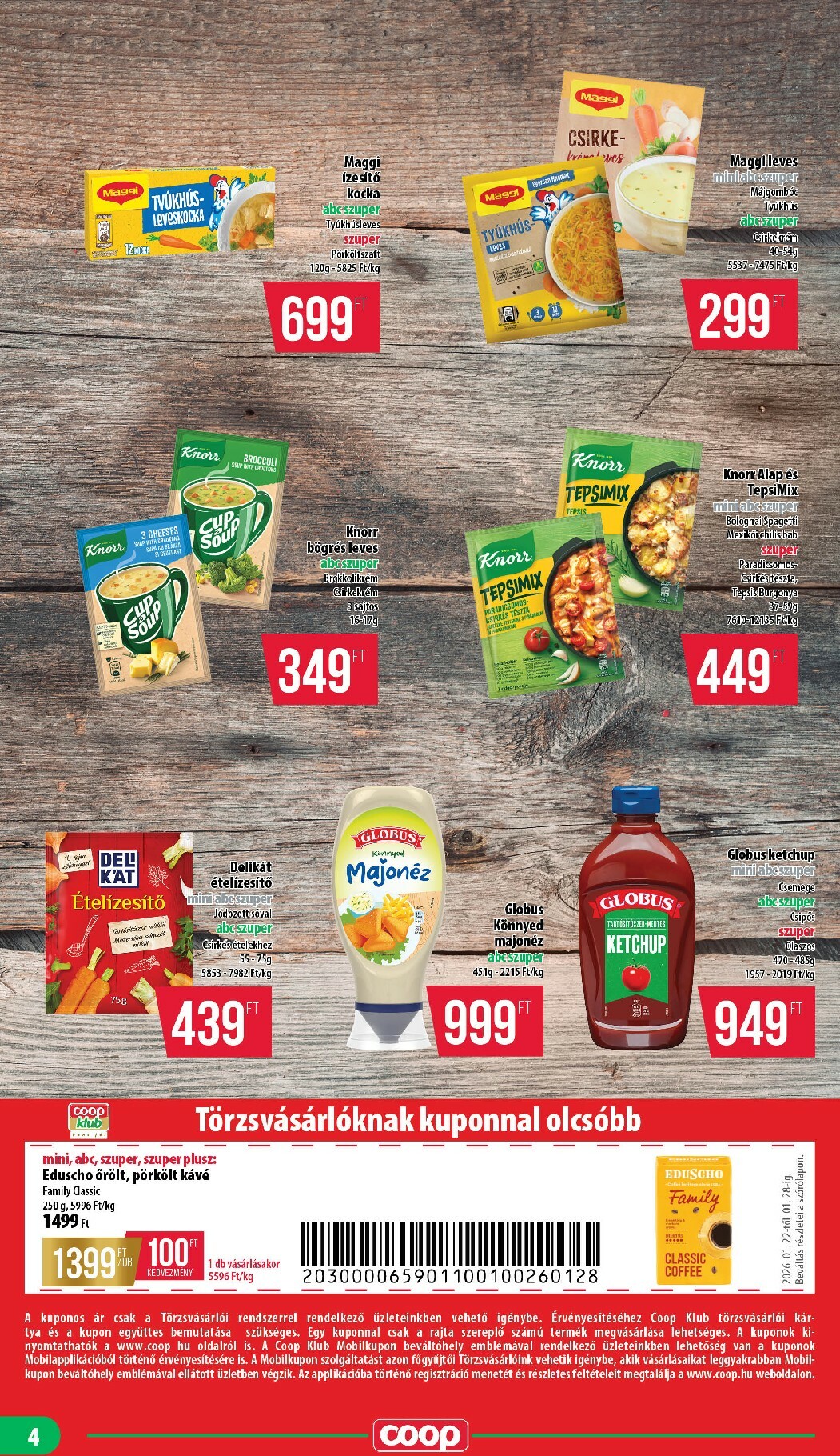 coop - Coop - Nyírzem/Szabolcs Coop akciós újság, érvényes 01.22. - 01.28. - page: 4