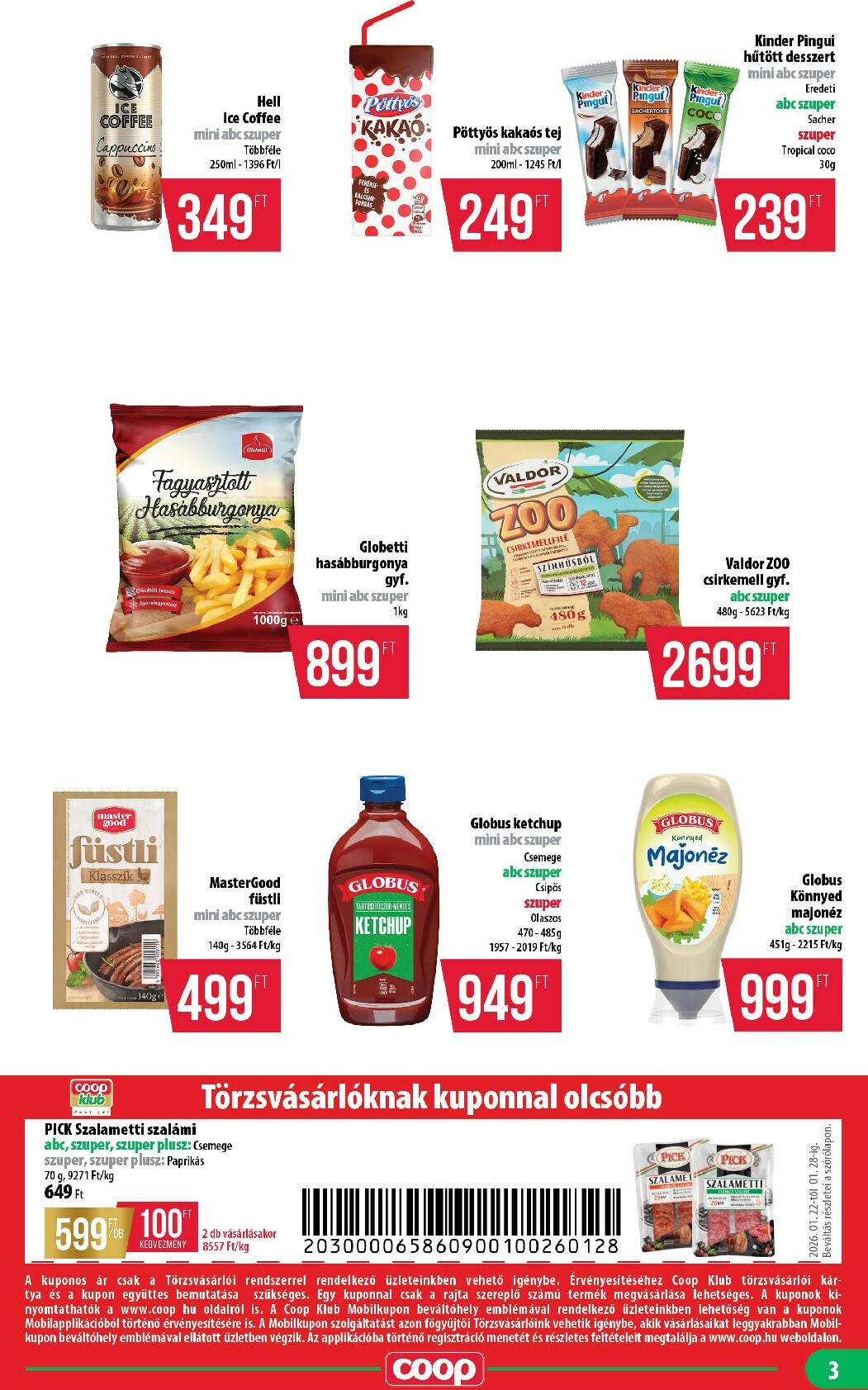 coop - Coop - Mecsek akciós újság, érvényes 01.22. - 01.28. - page: 3