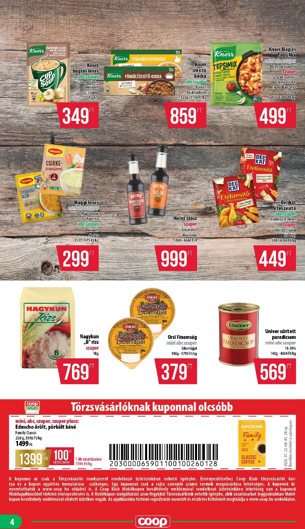 coop - Coop - Mecsek akciós újság, érvényes 01.22. - 01.28. - page: 4