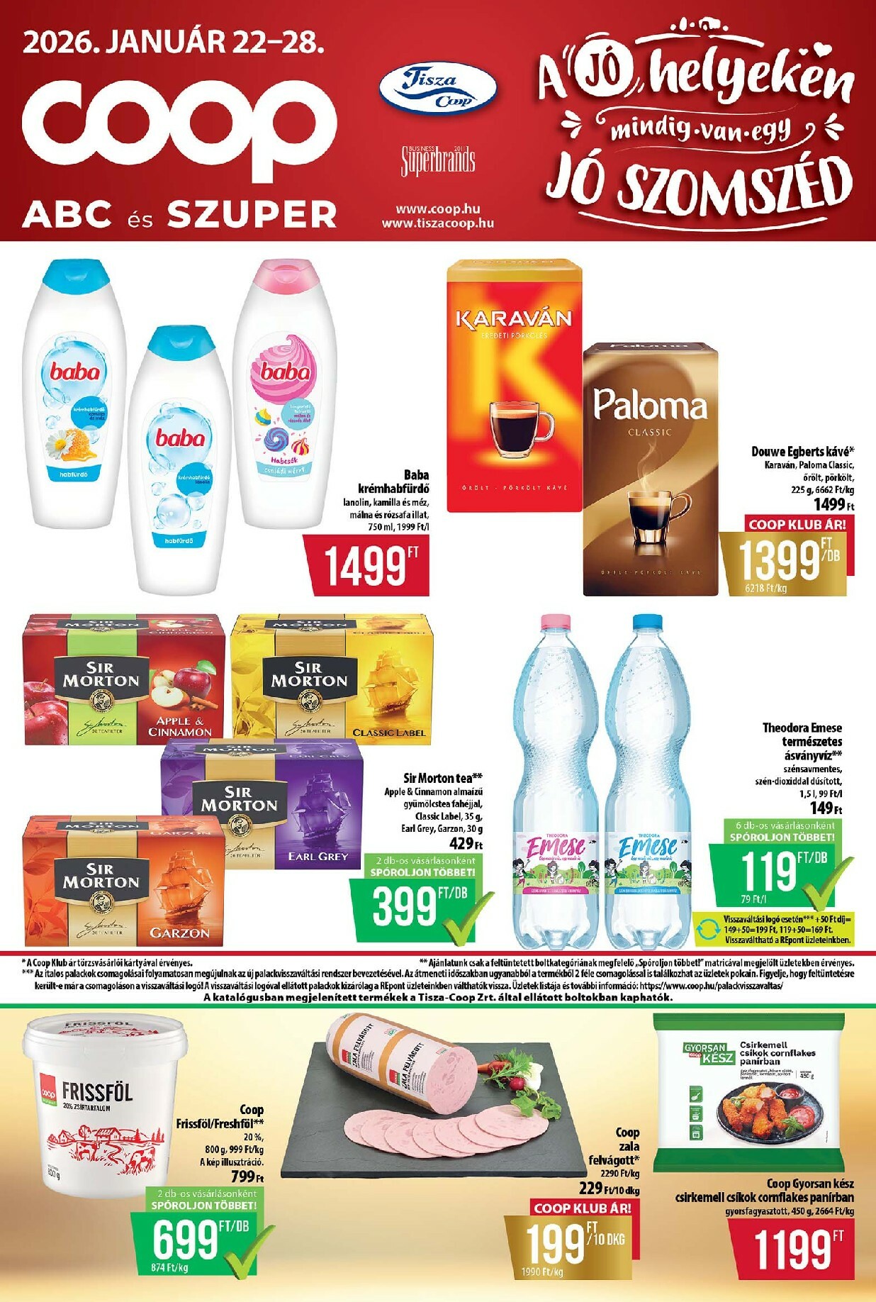 coop - Coop - Tisza - Abc-Szuper akciós újság, érvényes 01.22. - 01.28.