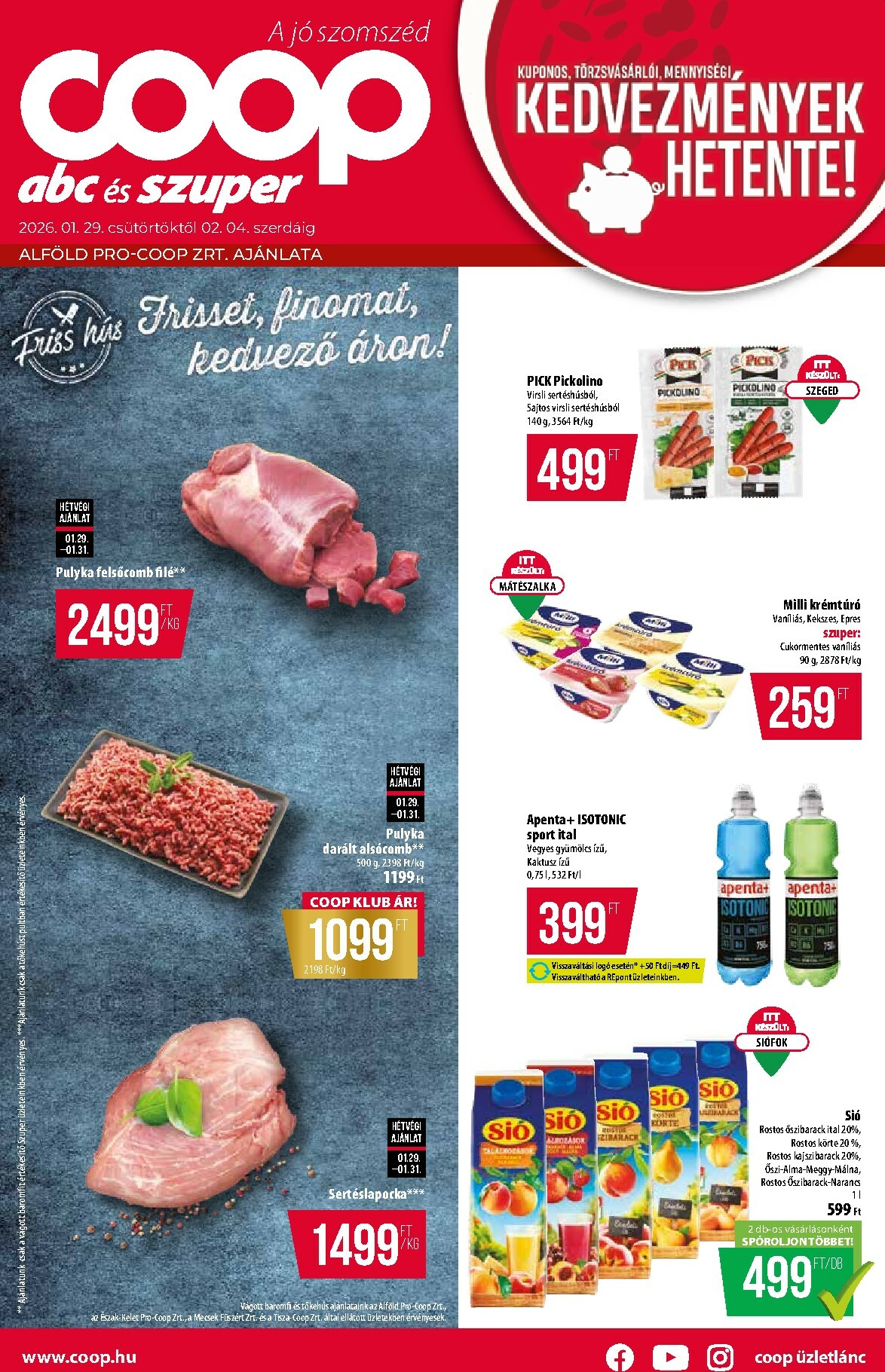coop - Coop - Alföld - Abc-Szuper akciós újság, érvényes 01.29. - 02.04.