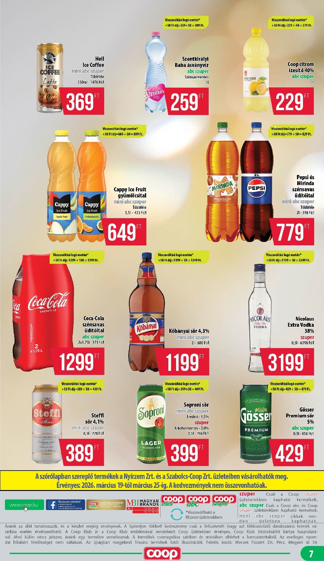 coop - Coop - Nyírzem/Szabolcs Coop akciós újság, érvényes 2026.03.19. - 2026.03.25. - page: 7