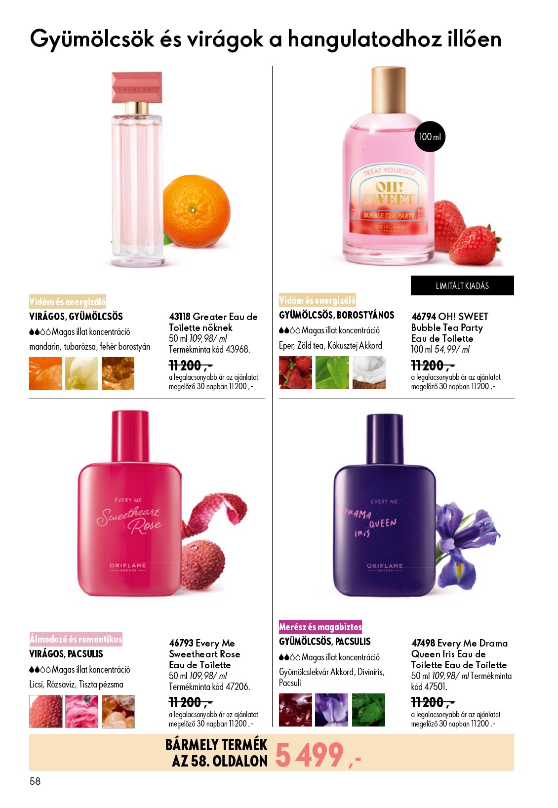 oriflame - Aktuális Oriflame szórólap érvényes szerdától 2026.07.08.-től keddtől 2026.07.28.-ig - page: 58