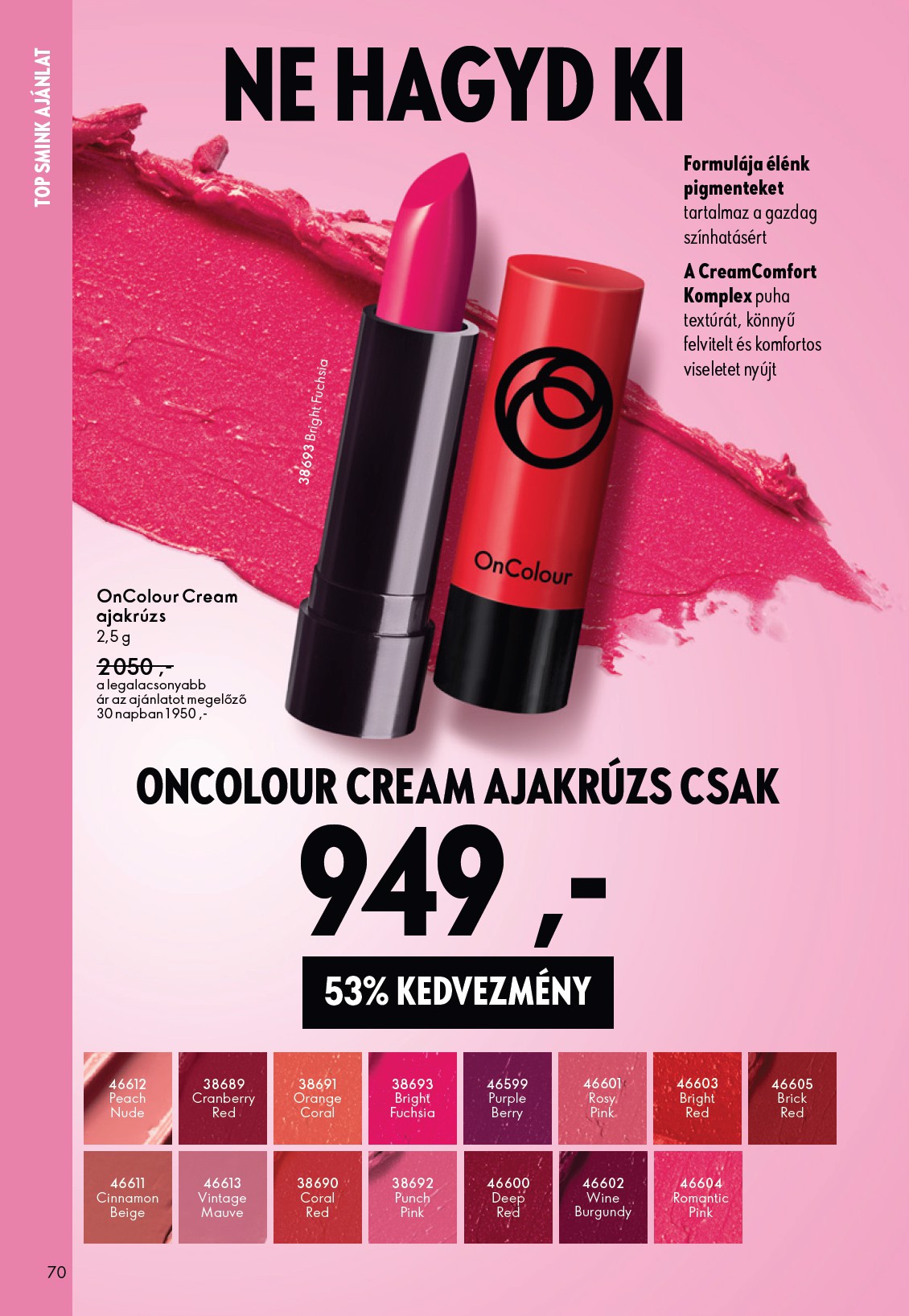 oriflame - Oriflame akciós újság, érvényes 2026.02.11. - 2026.03.03. - page: 70