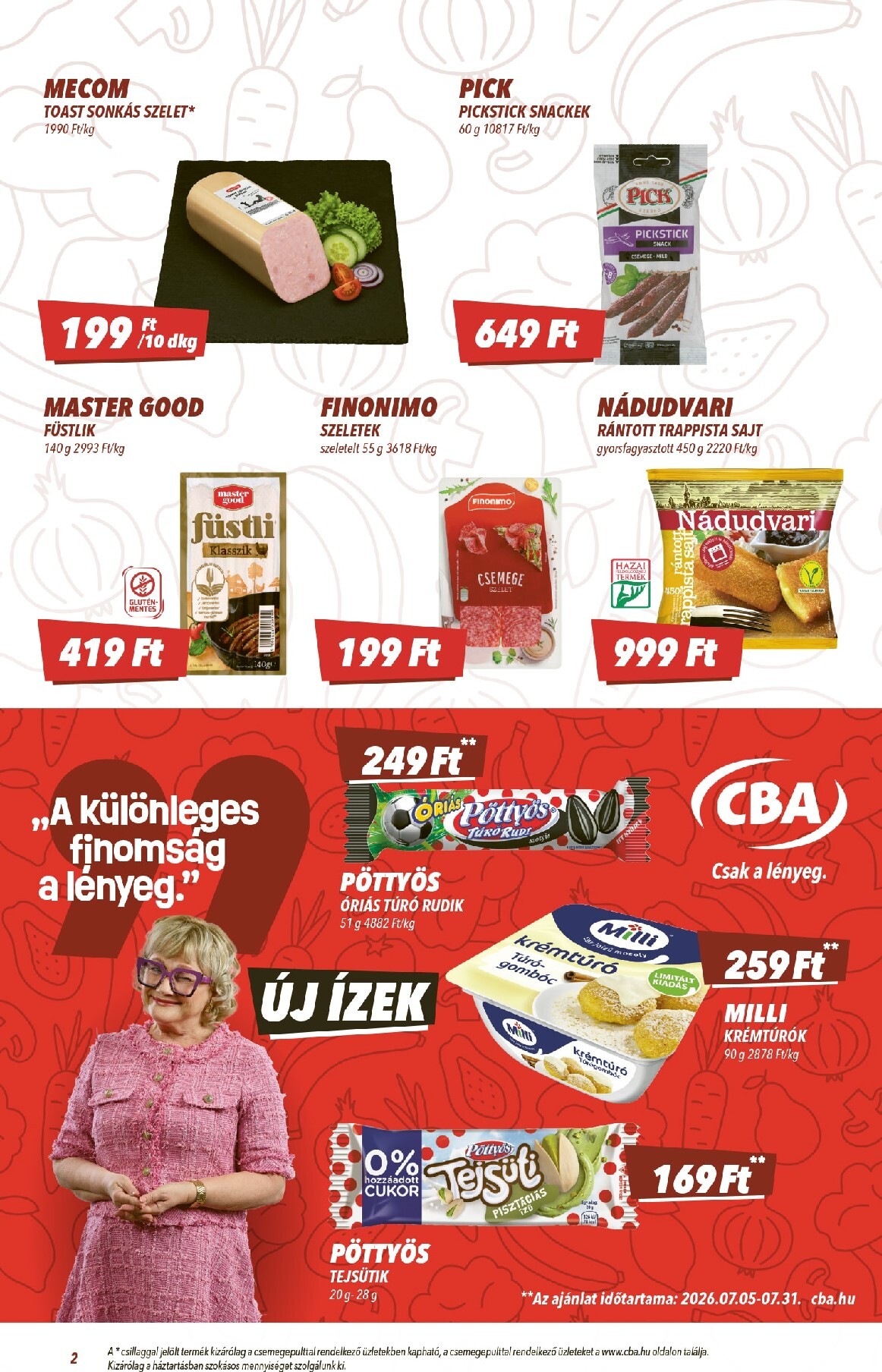 cba - A jövőbeli CBA akciós újság csütörtöktől 2026.07.09.-tól szerdától 2026.07.15.-ig érvényes. - page: 2