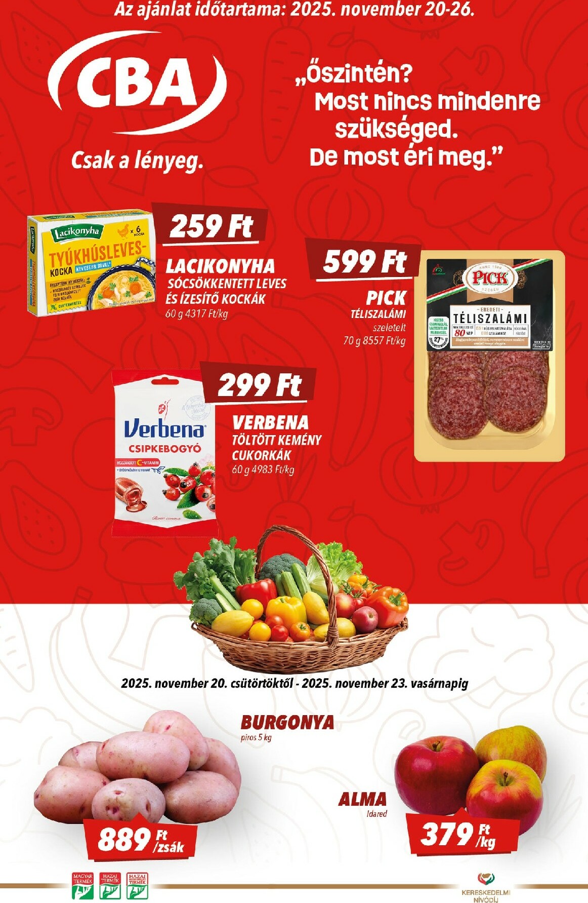 cba - CBA akciós újság, érvényes 11.20. - 11.26.