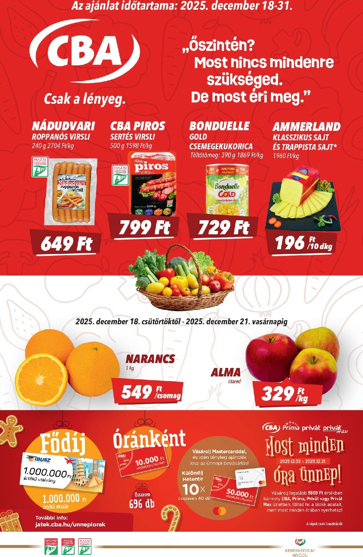 cba - CBA akciós újság, érvényes 12.18. - 12.31.