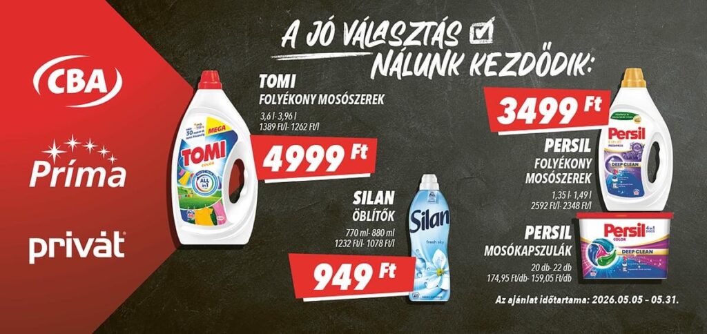 cba - A jövőbeli CBA akciós újság keddtől 2026.05.05.-tól vasárnaptól 2026.05.31.-ig érvényes. - page: 5