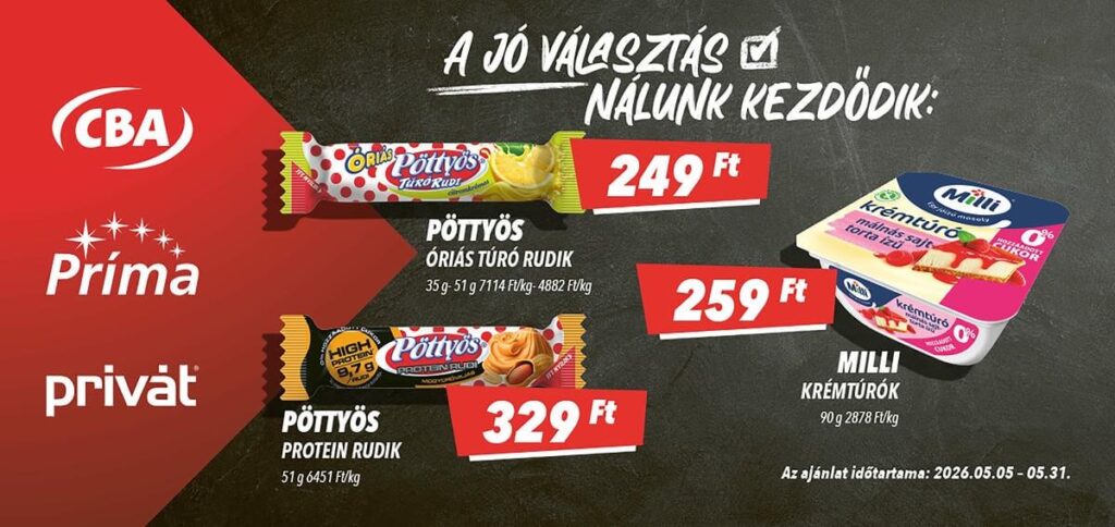 cba - A jövőbeli CBA akciós újság keddtől 2026.05.05.-tól vasárnaptól 2026.05.31.-ig érvényes. - page: 4