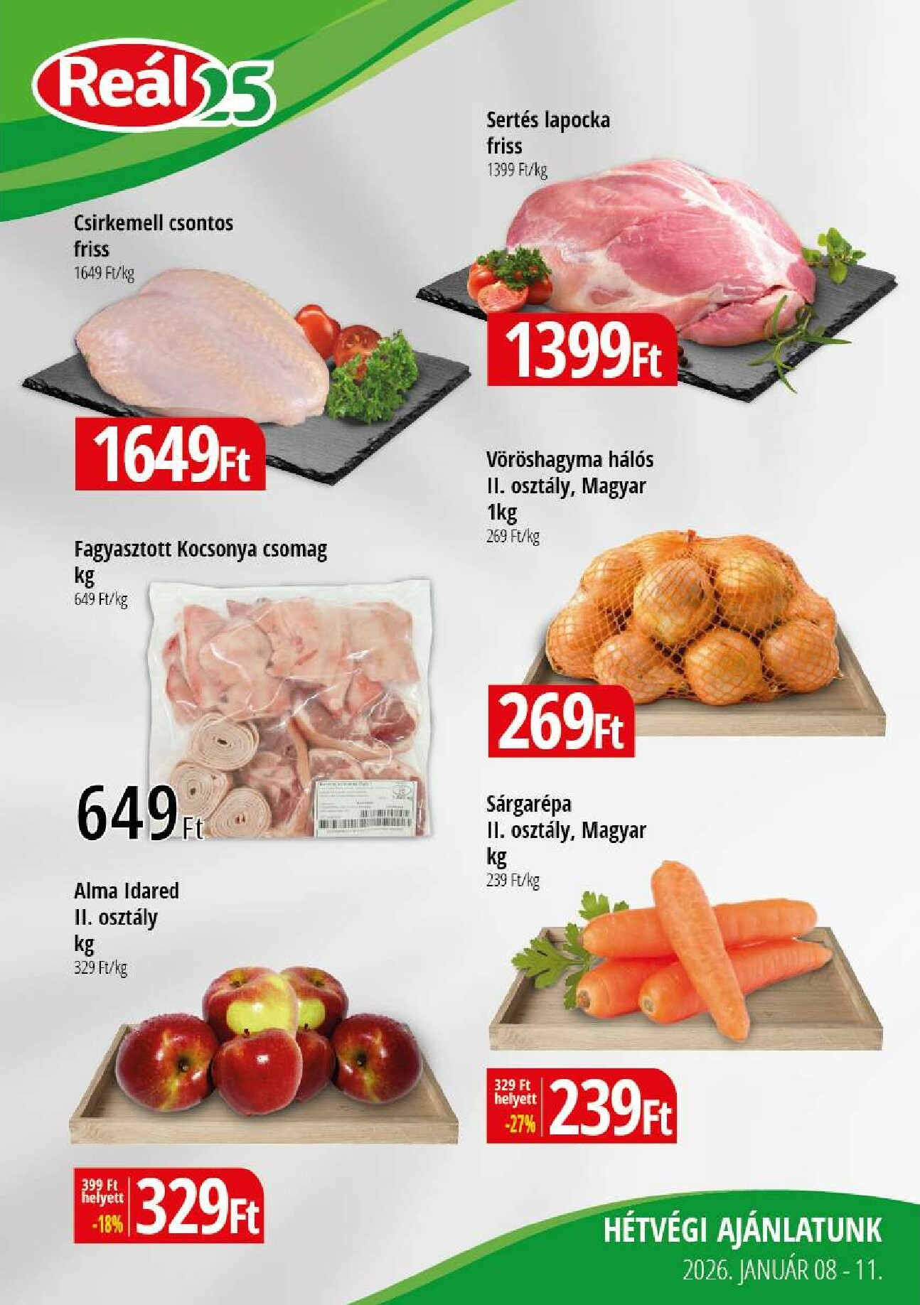 real - Reál - Bevásárló hétvége Pest akciós újság, érvényes 01.08. - 01.11.