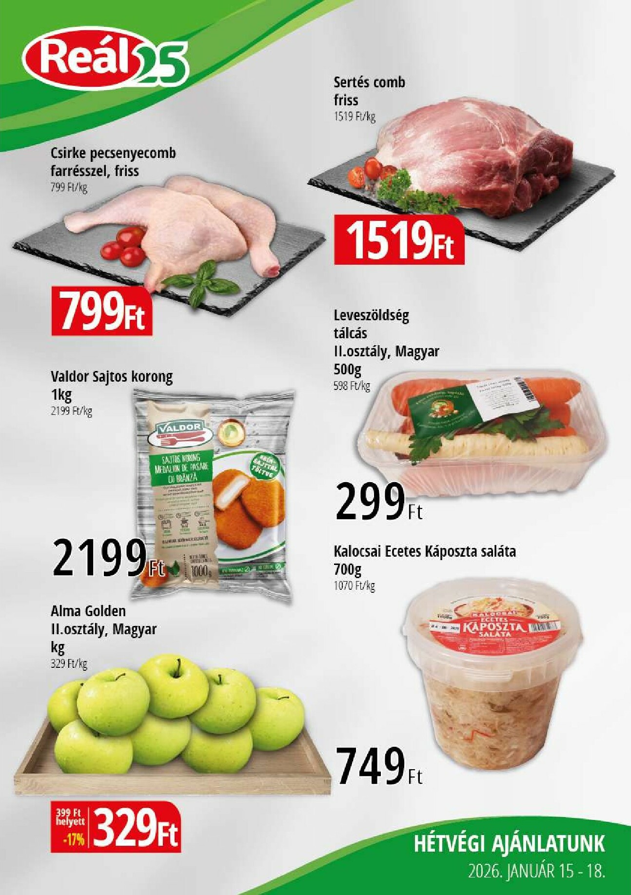 real - Reál - Kisalföld akciós újság, érvényes 01.15. - 01.18.