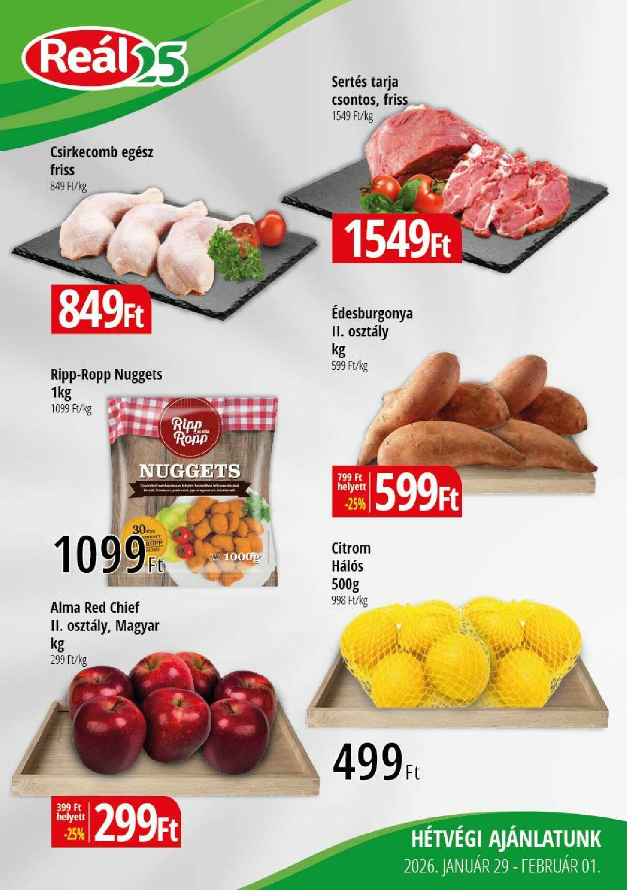 real - Reál - Pest akciós újság, érvényes 01.29. - 02.01.