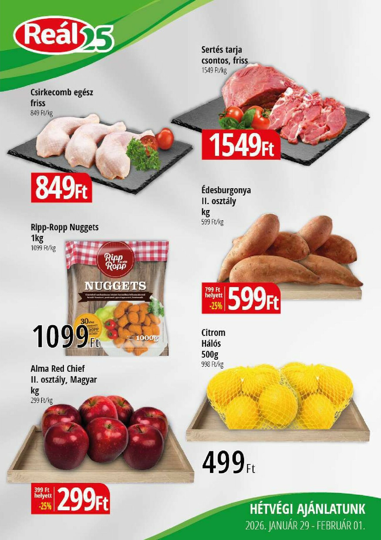 real - Reál - Kelet Magyarország akciós újság, érvényes 01.29. - 02.01.